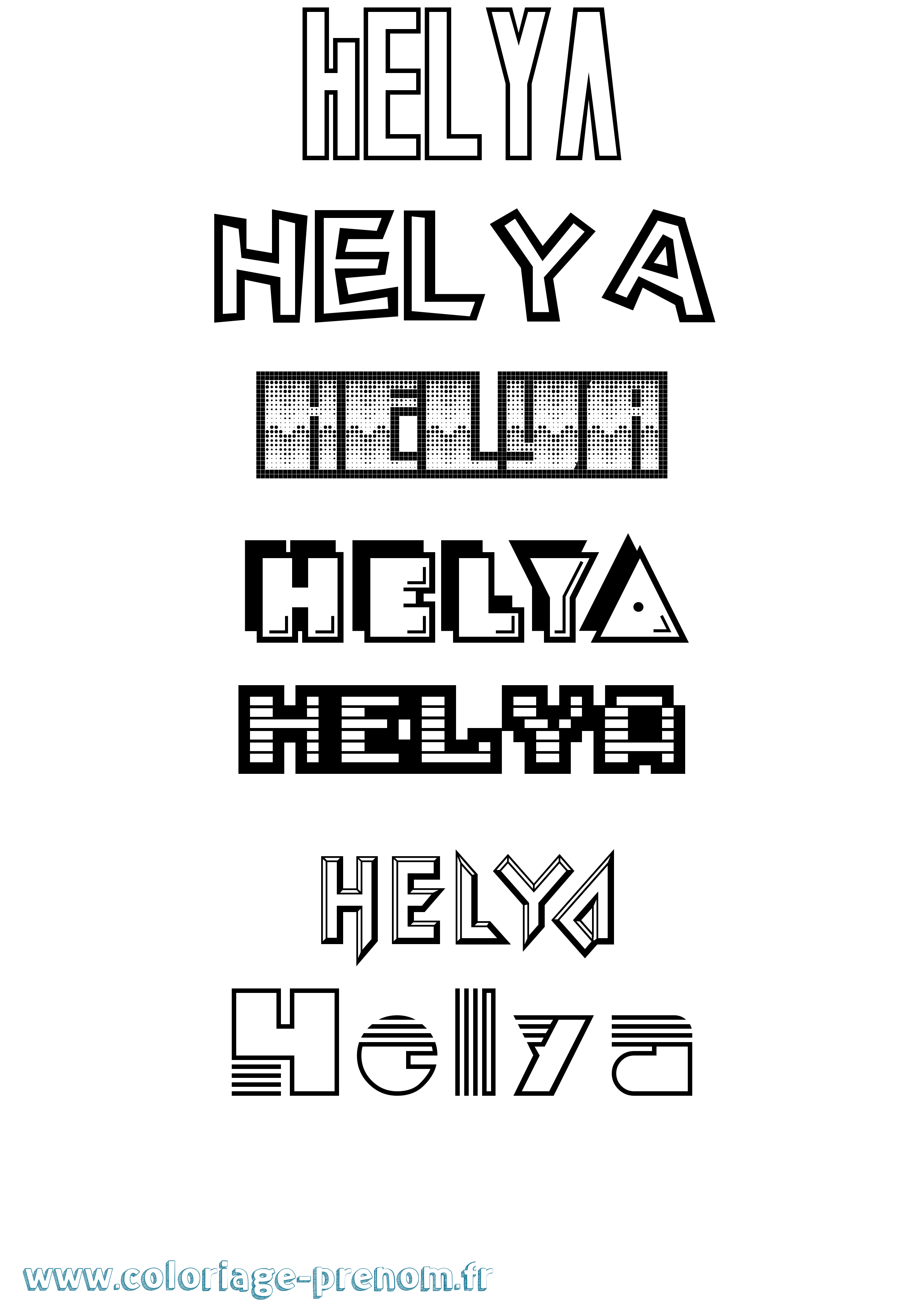 Coloriage Helya Jeux Vidéos Coloriage prénom Helya Jeux Vidéos