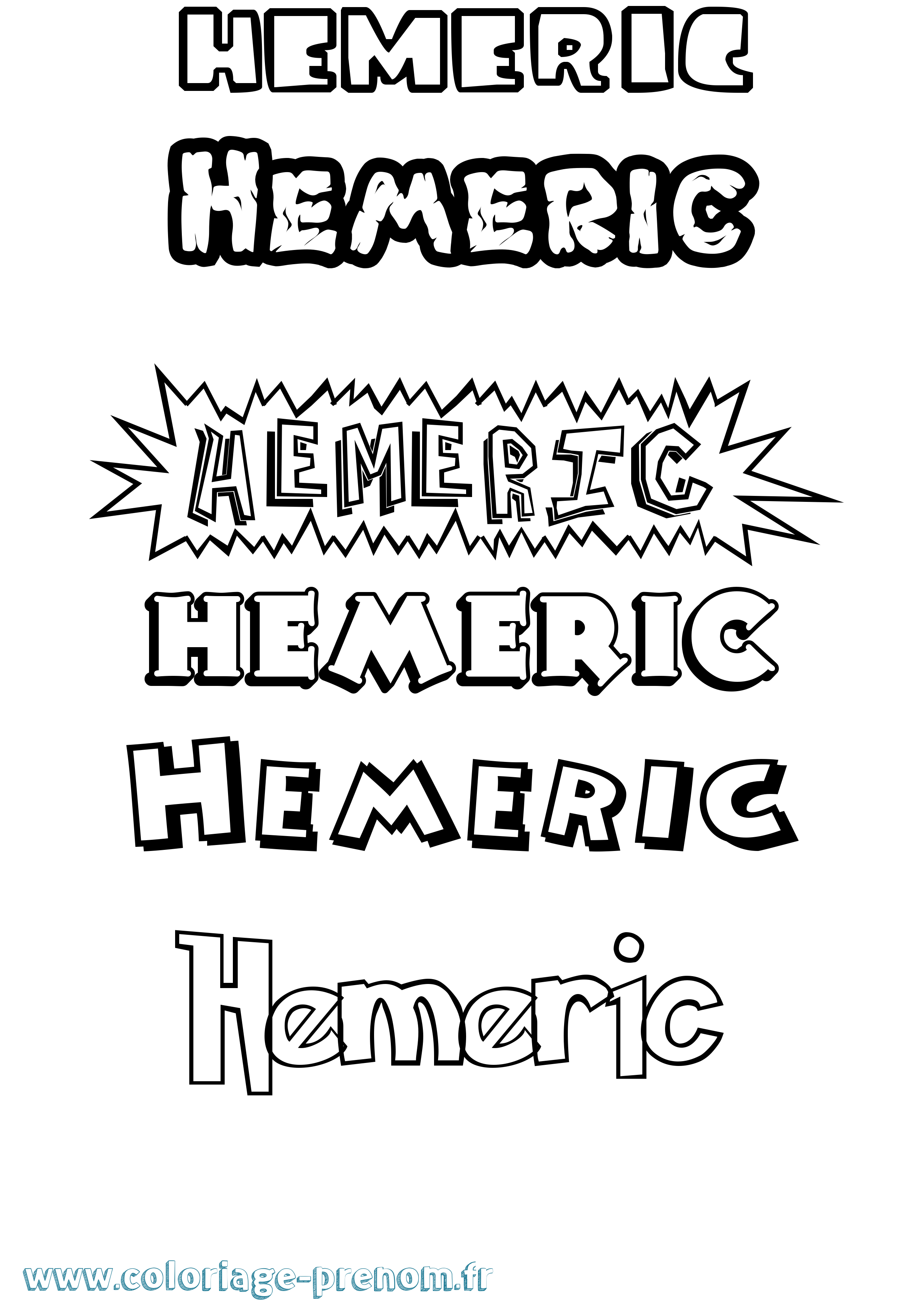 Coloriage Hemeric Dessin Animé Coloriage prénom Hemeric Dessin Animé