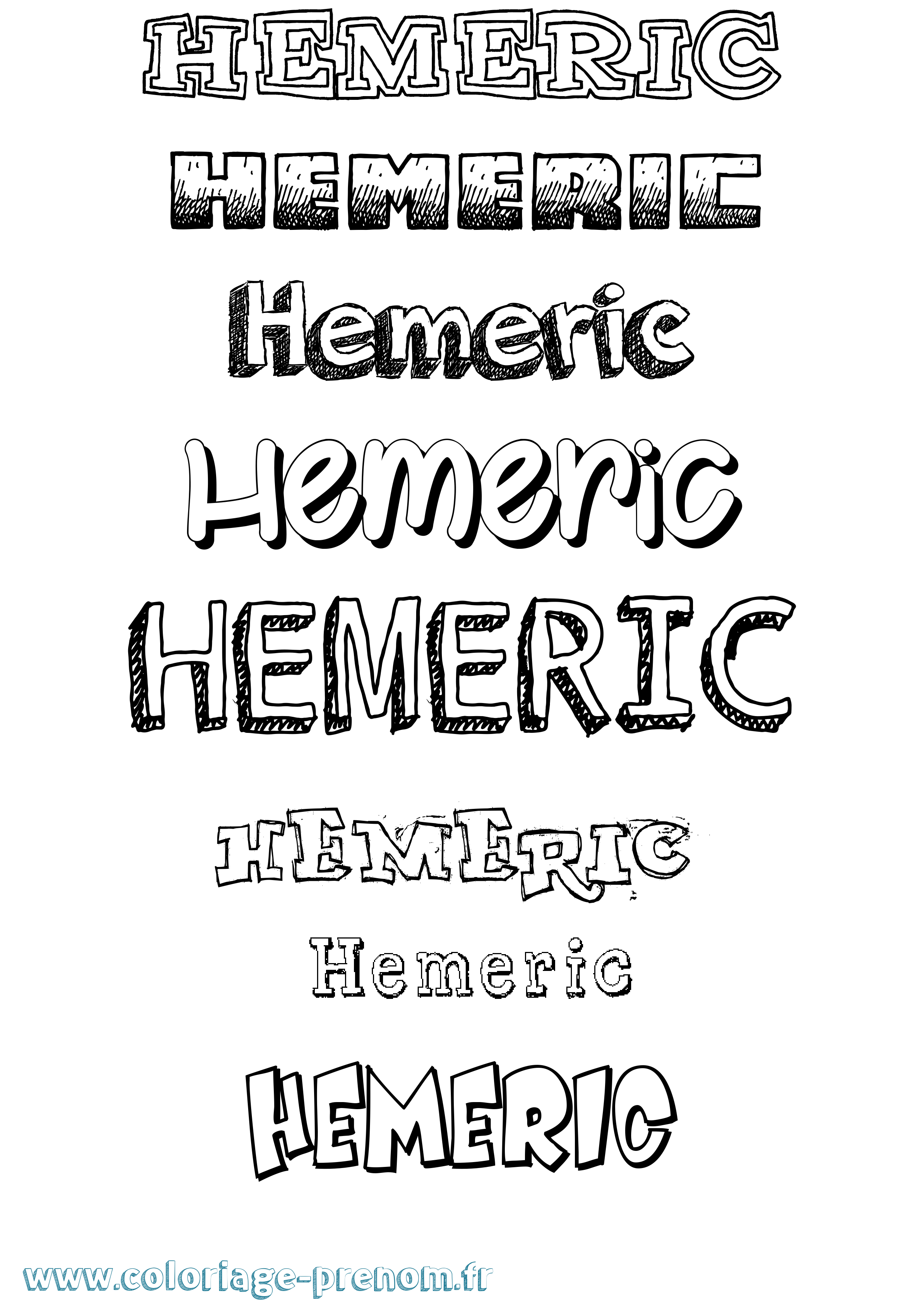 Coloriage Hemeric Dessiné Coloriage prénom Hemeric Dessiné