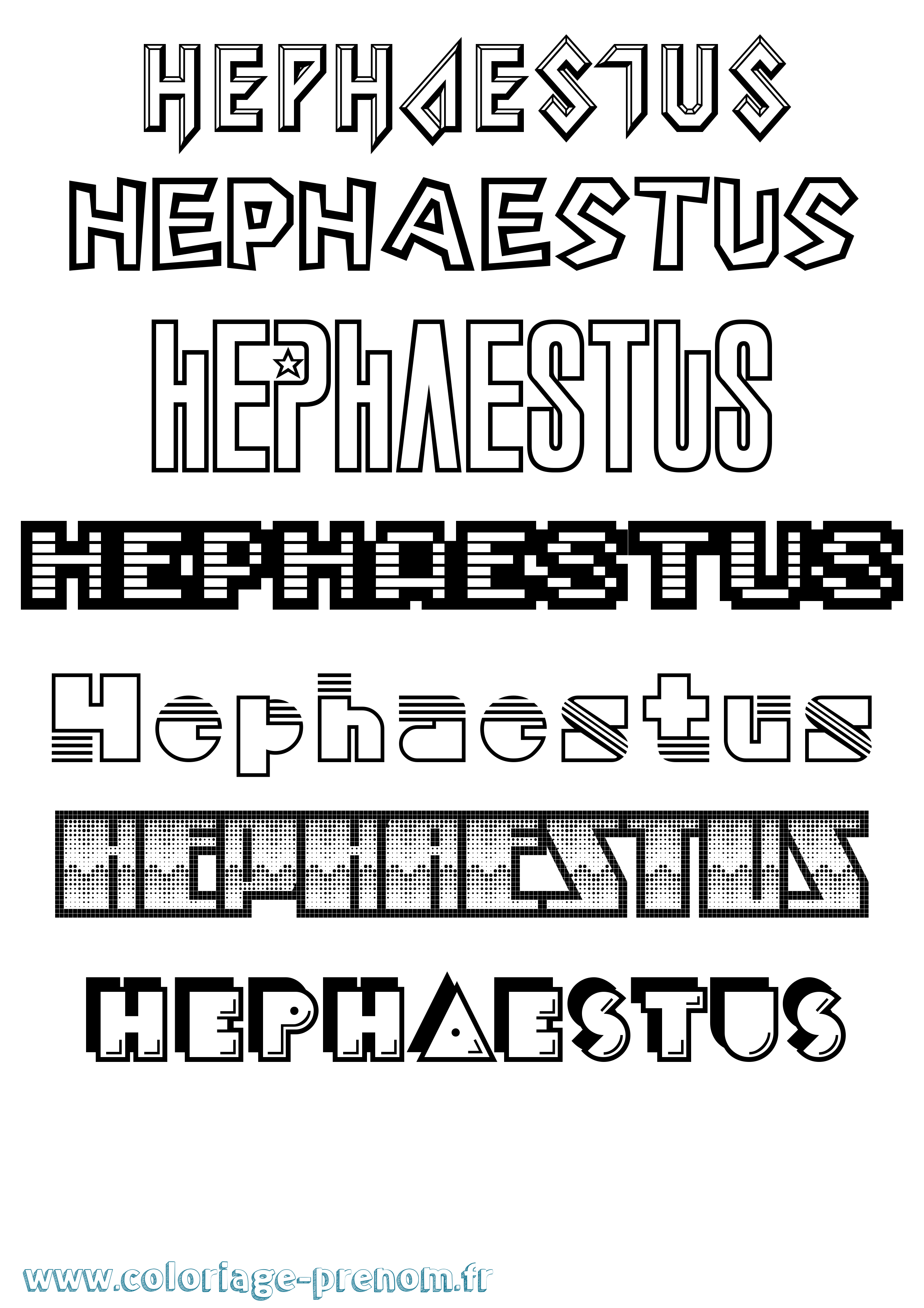 Coloriage Hephaestus Jeux Vidéos Coloriage prénom Hephaestus Jeux Vidéos
