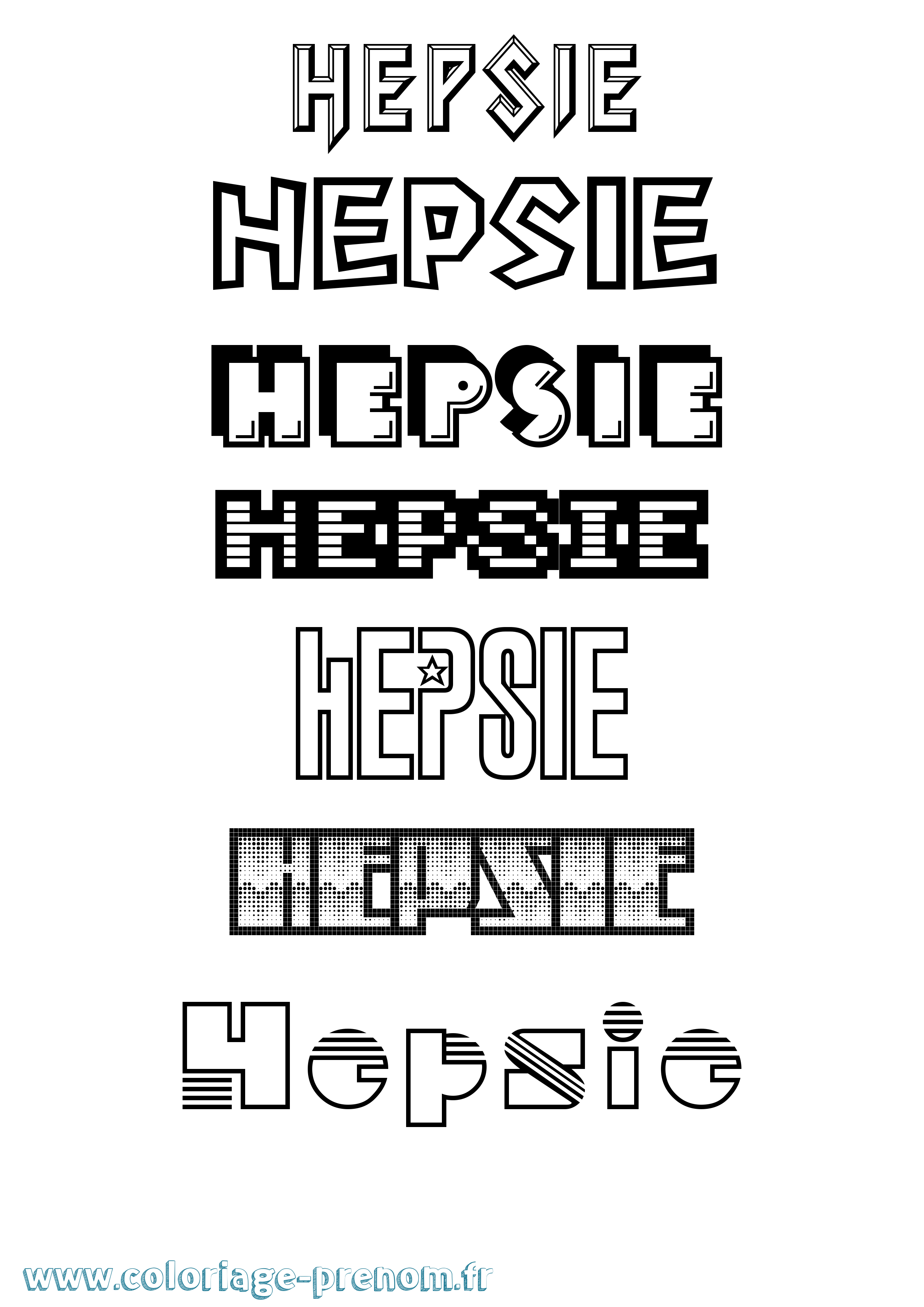 Coloriage Hepsie Jeux Vidéos Coloriage prénom Hepsie Jeux Vidéos