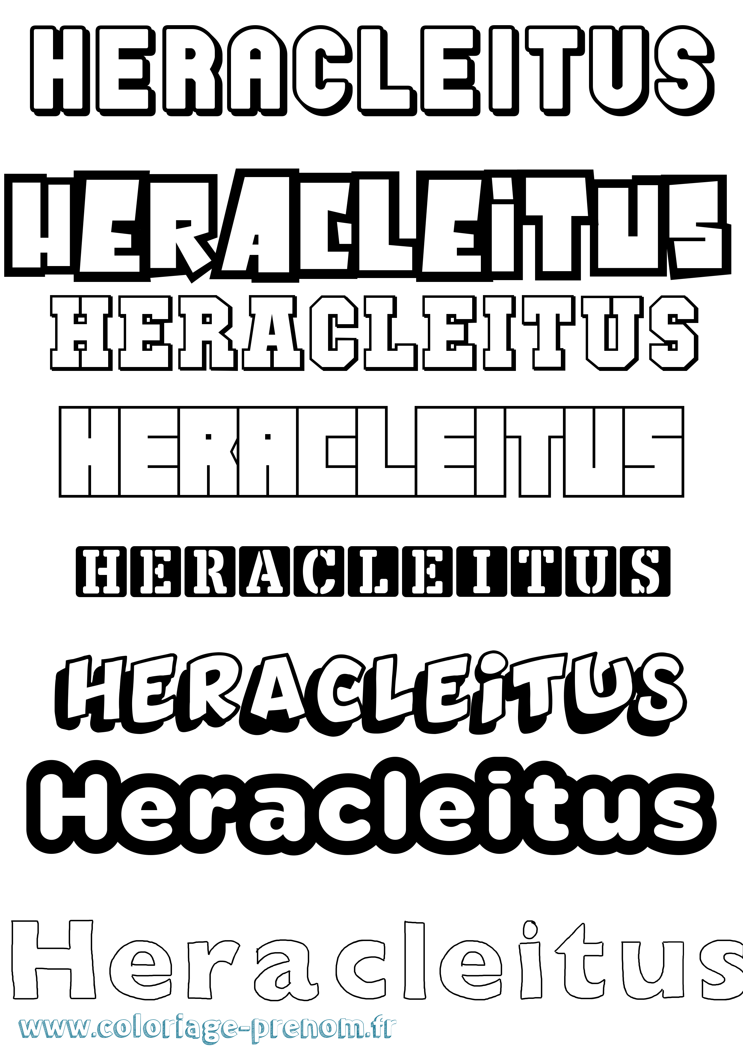 Coloriage Heracleitus Simple Coloriage prénom Heracleitus Simple