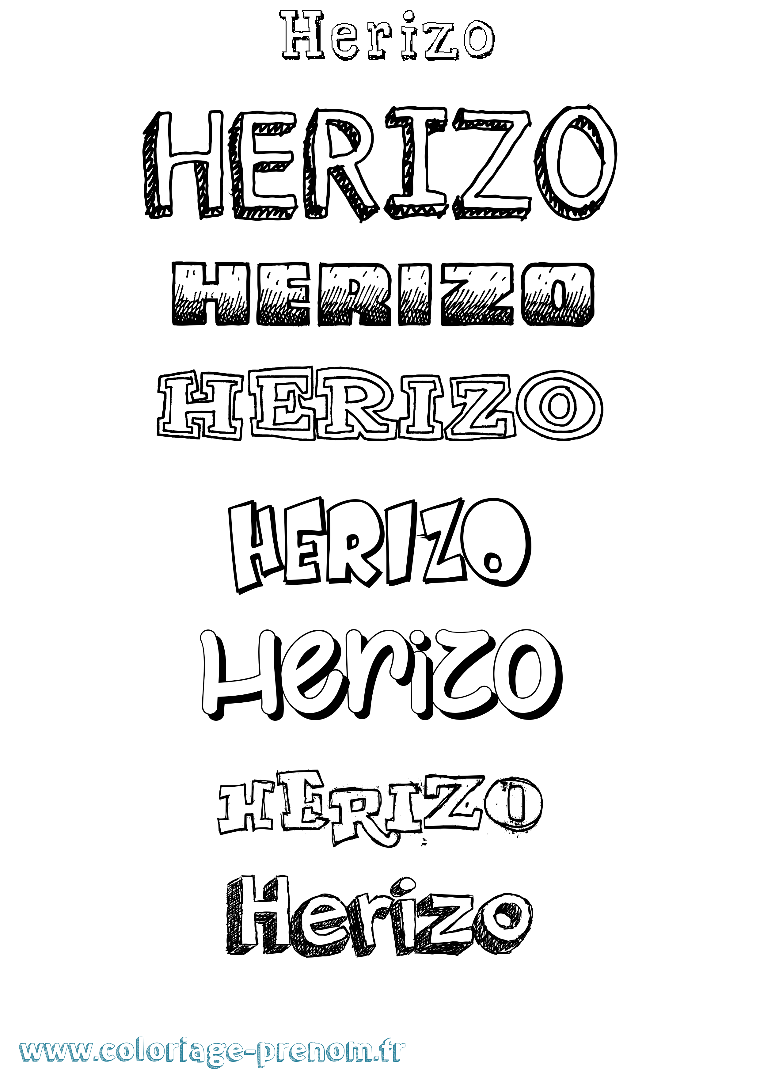 Coloriage Herizo Dessiné Coloriage prénom Herizo Dessiné
