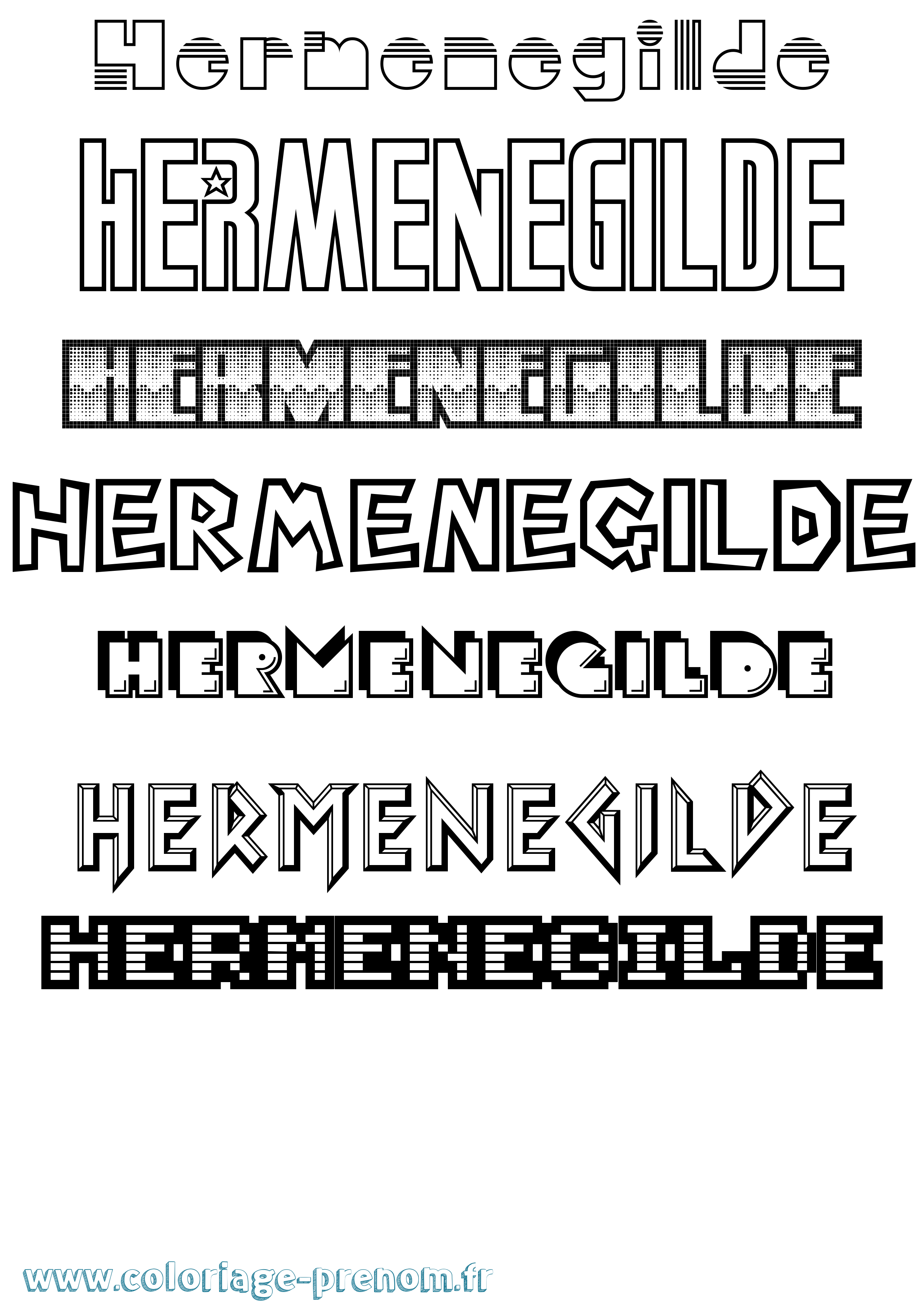 Coloriage Hermenegilde Jeux Vidéos Coloriage prénom Hermenegilde Jeux Vidéos
