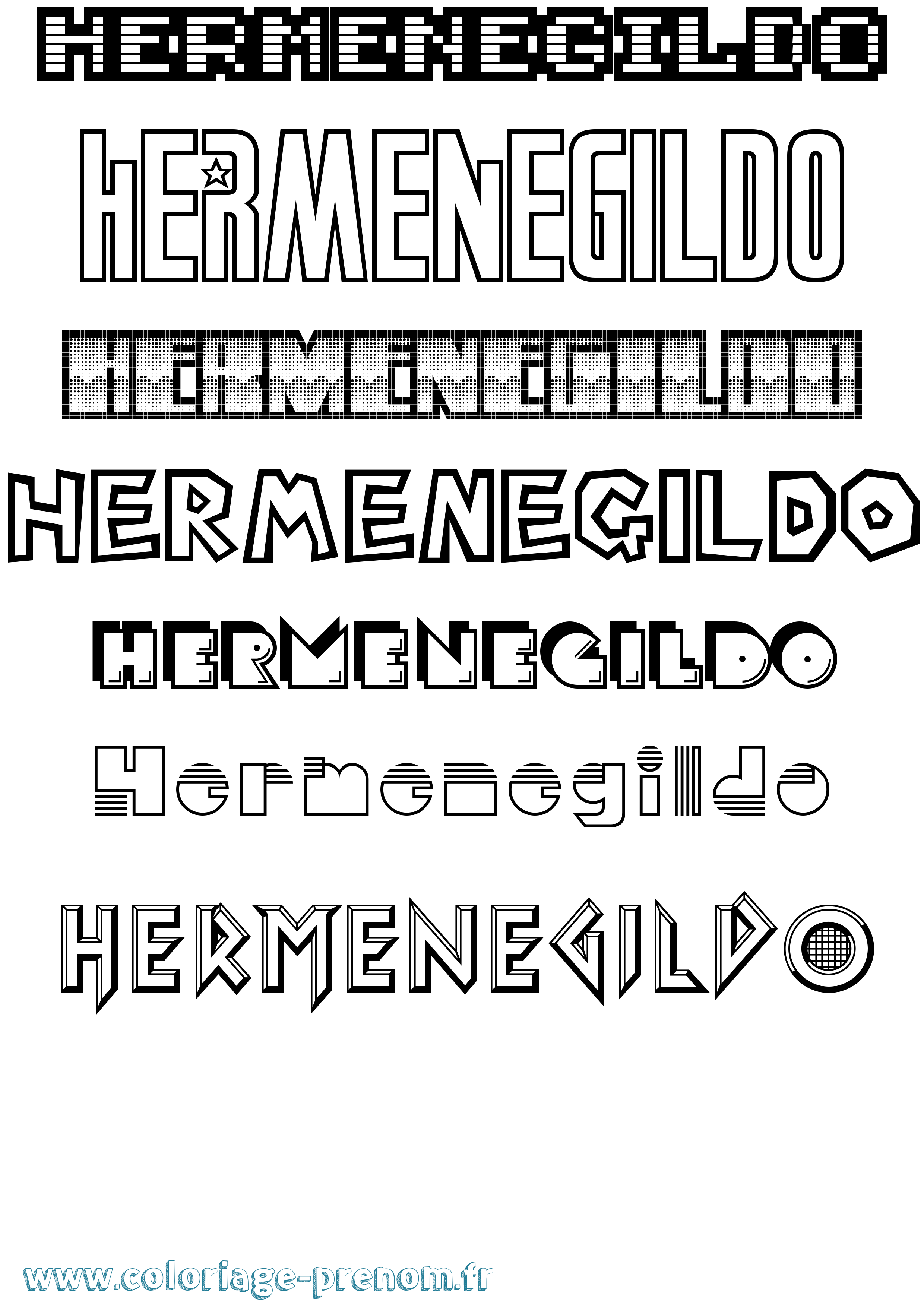 Coloriage Hermenegildo Jeux Vidéos Coloriage prénom Hermenegildo Jeux Vidéos