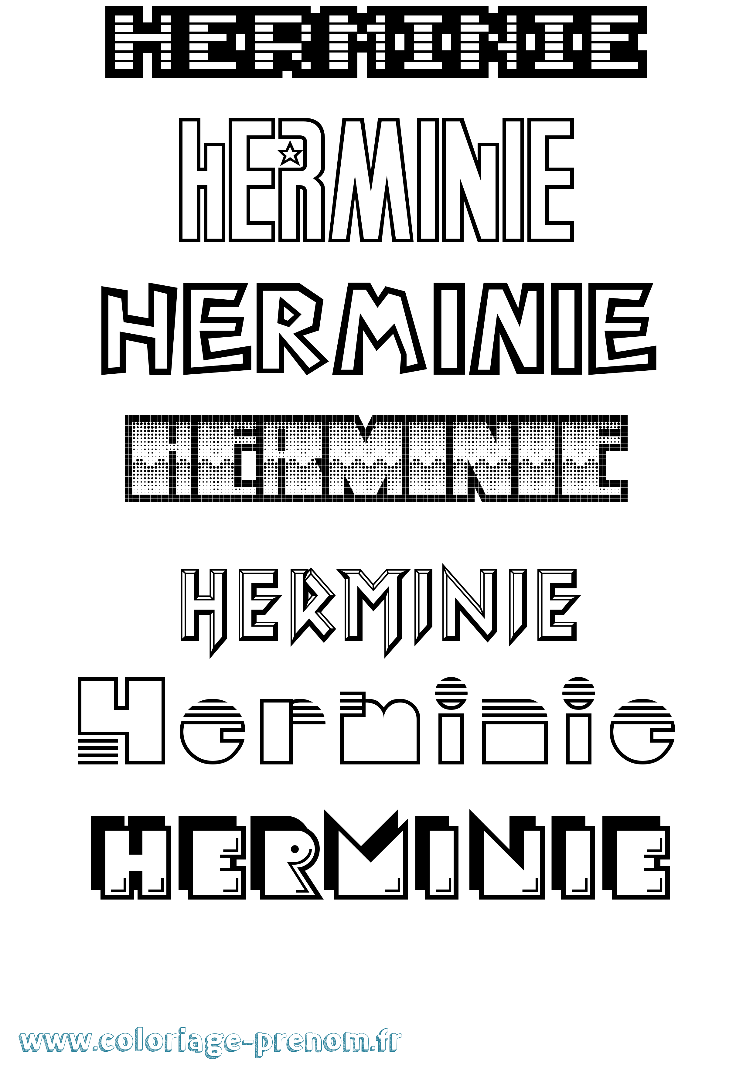 Coloriage Herminie Jeux Vidéos Coloriage prénom Herminie Jeux Vidéos