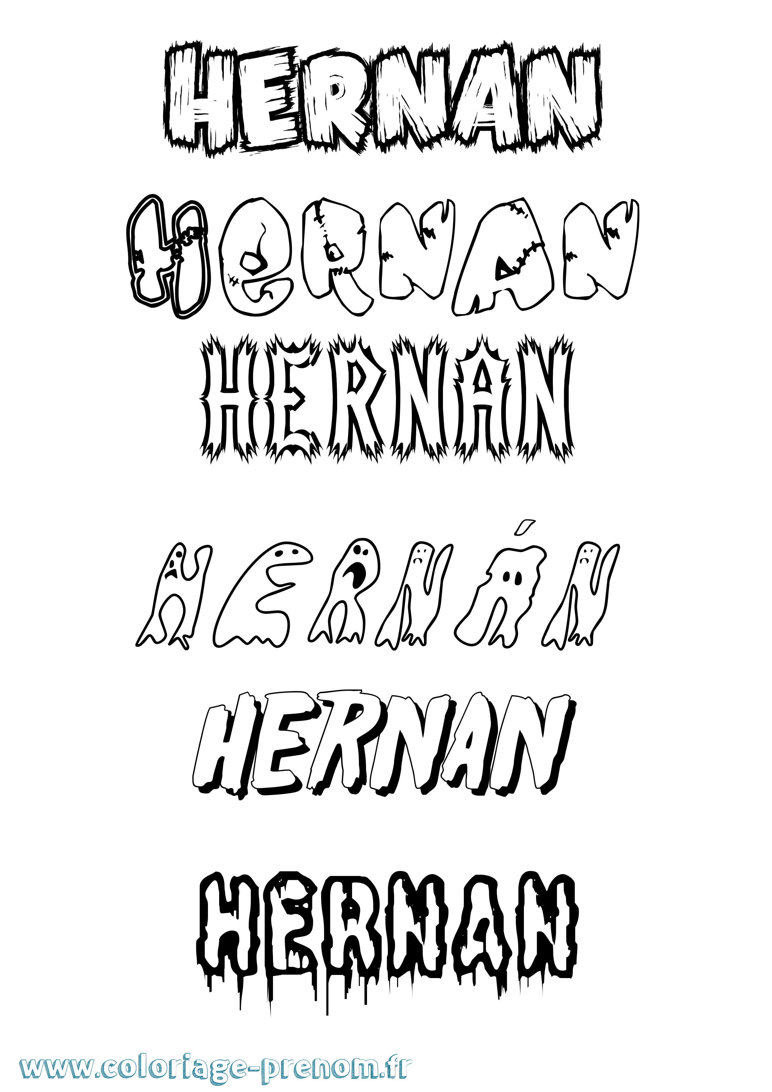 Coloriage Hernán Frisson Coloriage prénom Hernán Frisson