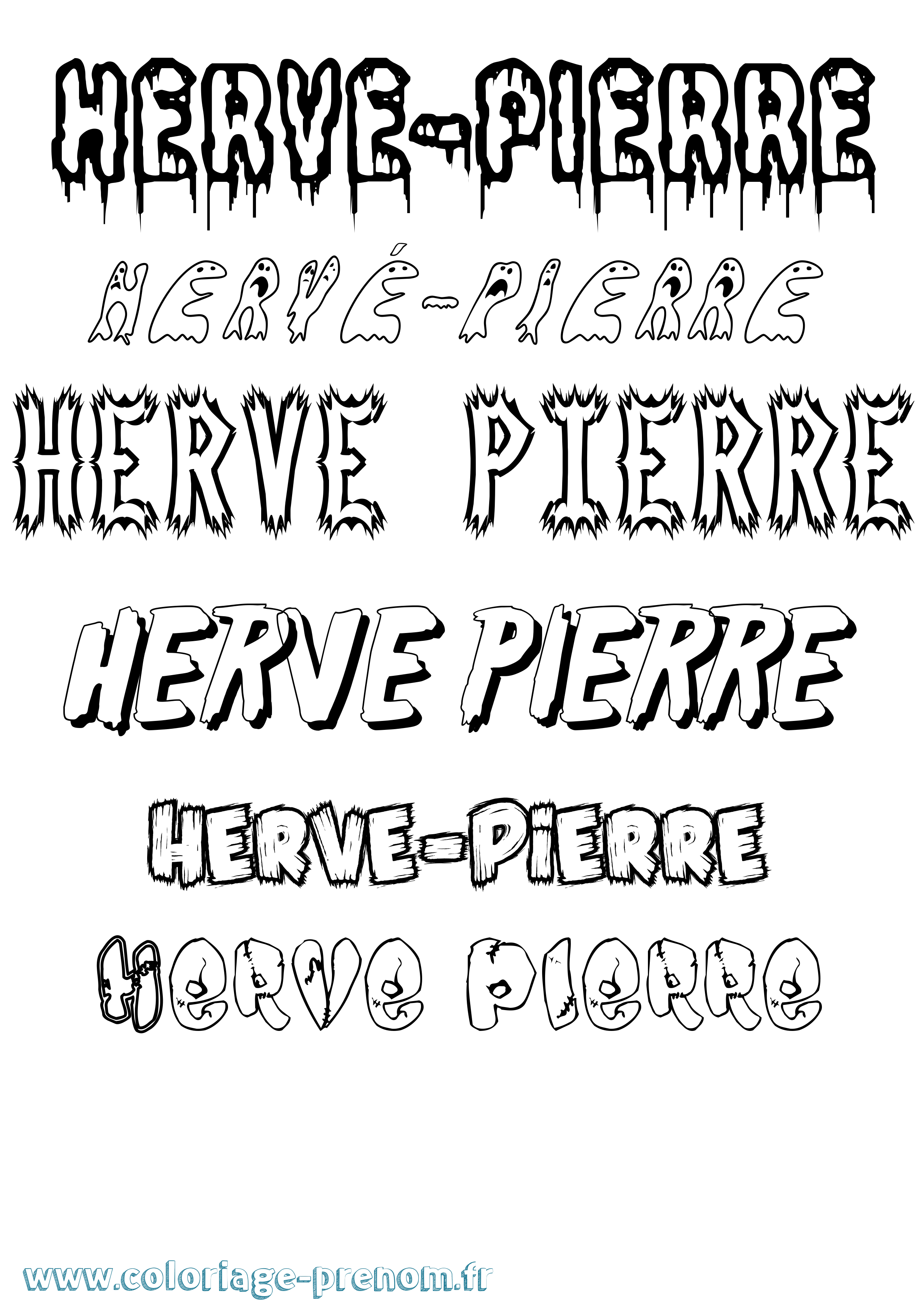 Coloriage Hervé-Pierre Frisson Coloriage prénom Hervé-Pierre Frisson