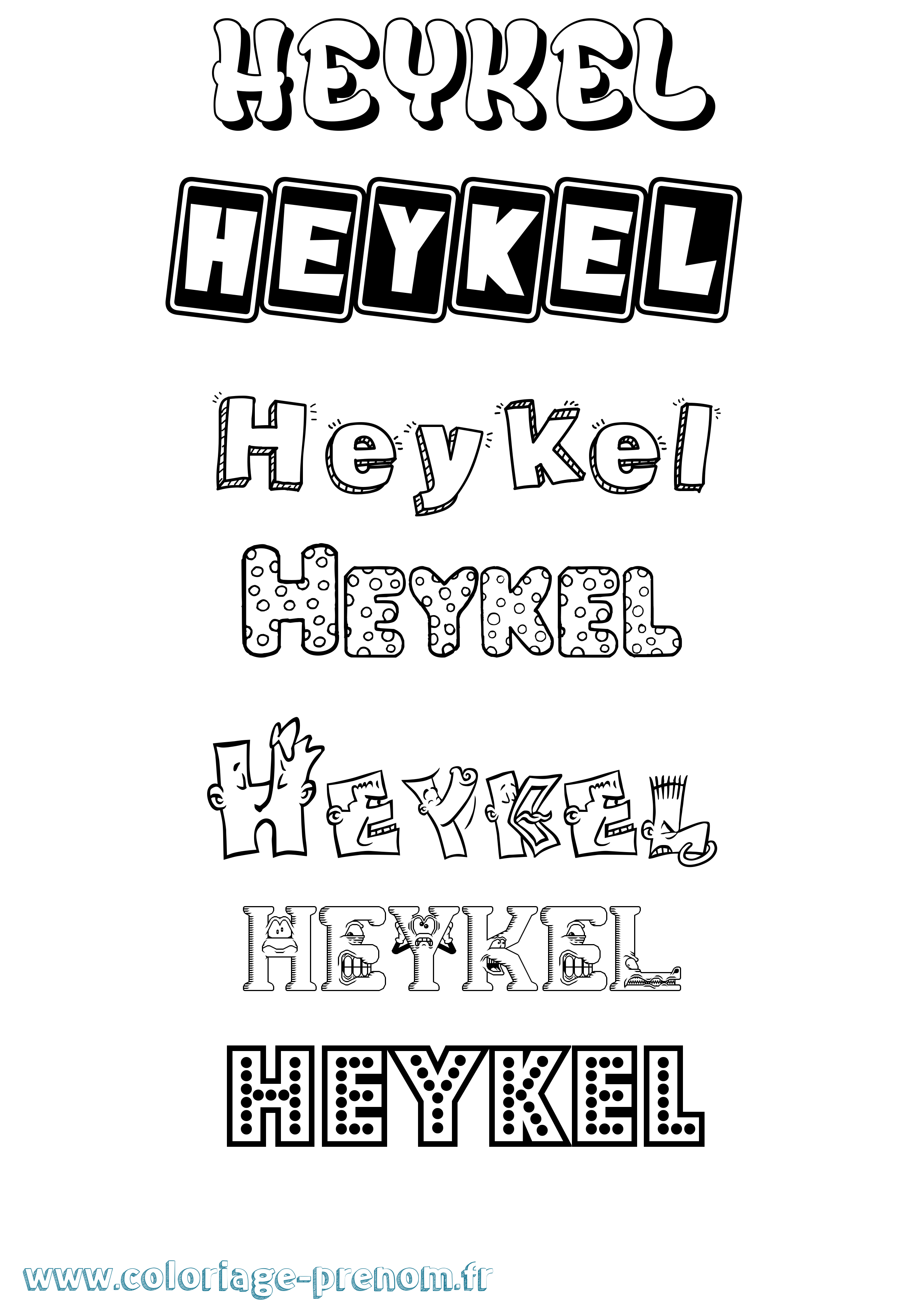 Coloriage Heykel Fun Coloriage prénom Heykel Fun