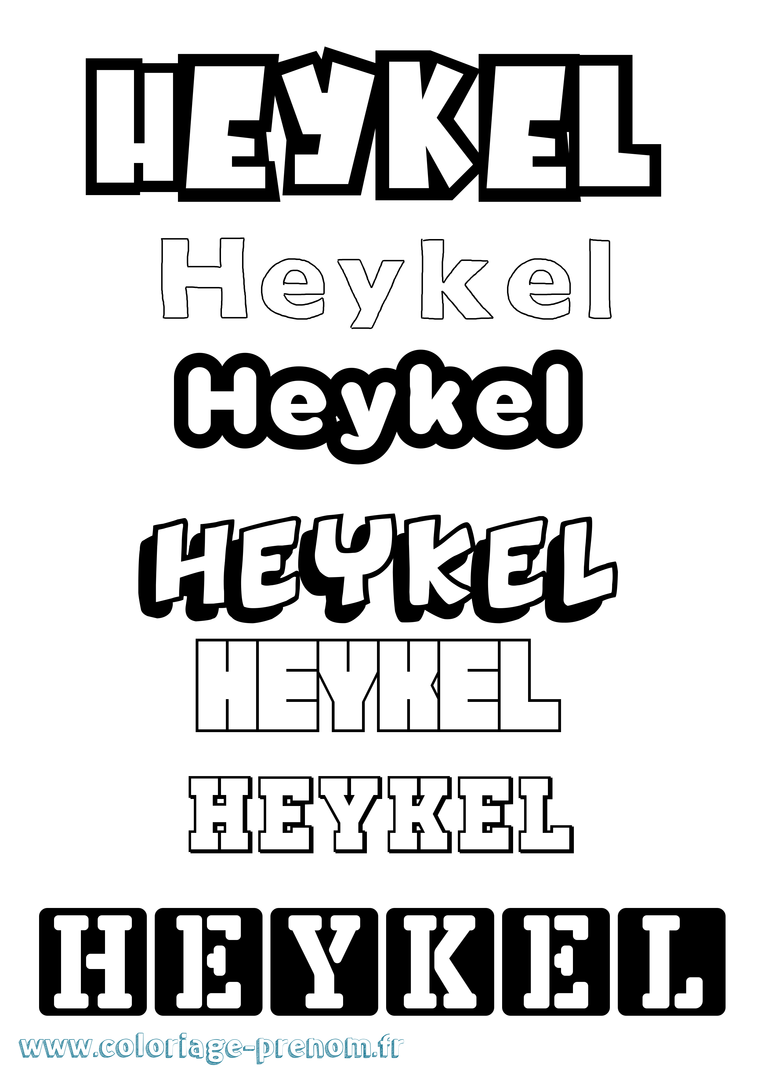 Coloriage Heykel Simple Coloriage prénom Heykel Simple