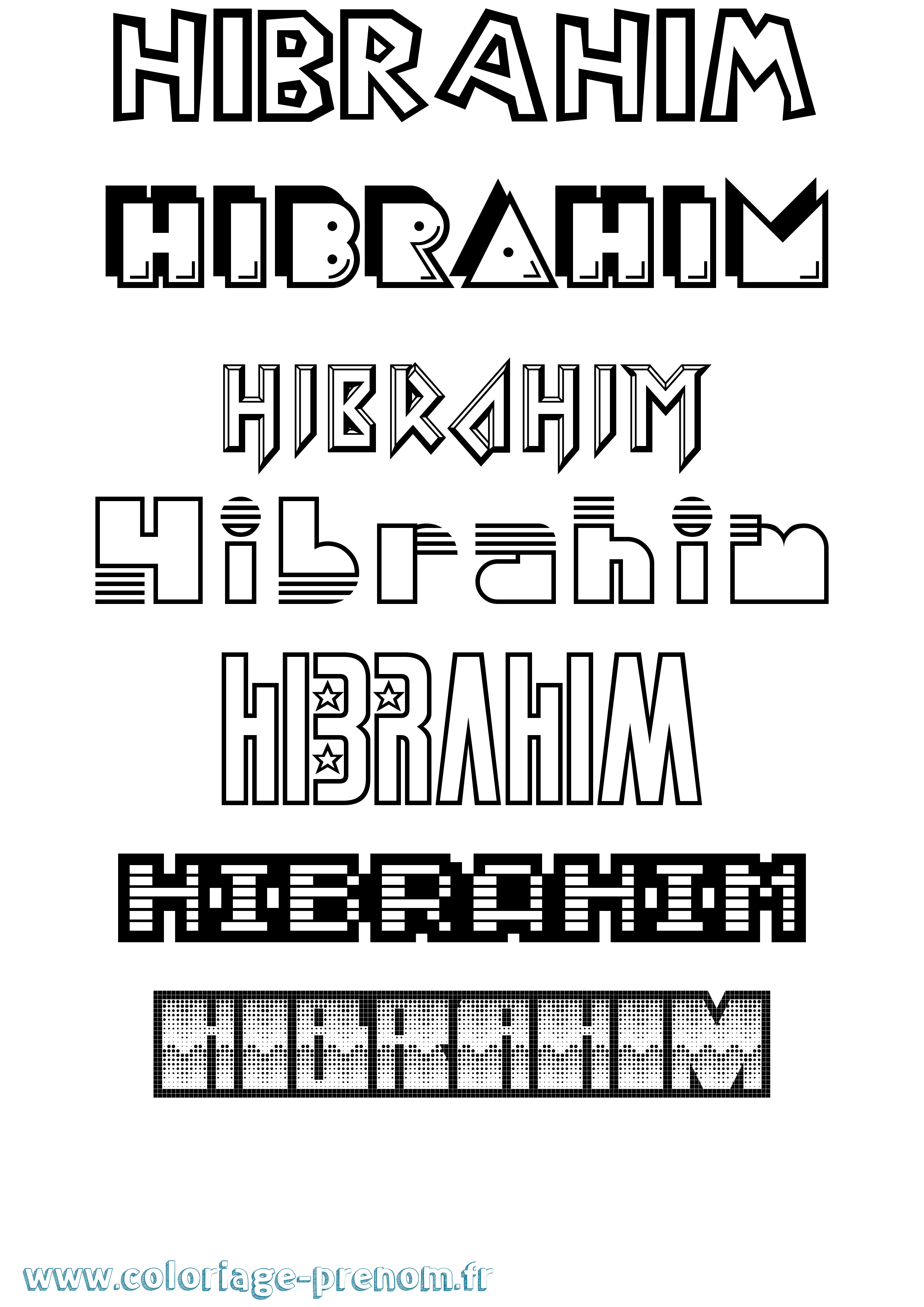 Coloriage Hibrahim Jeux Vidéos Coloriage prénom Hibrahim Jeux Vidéos