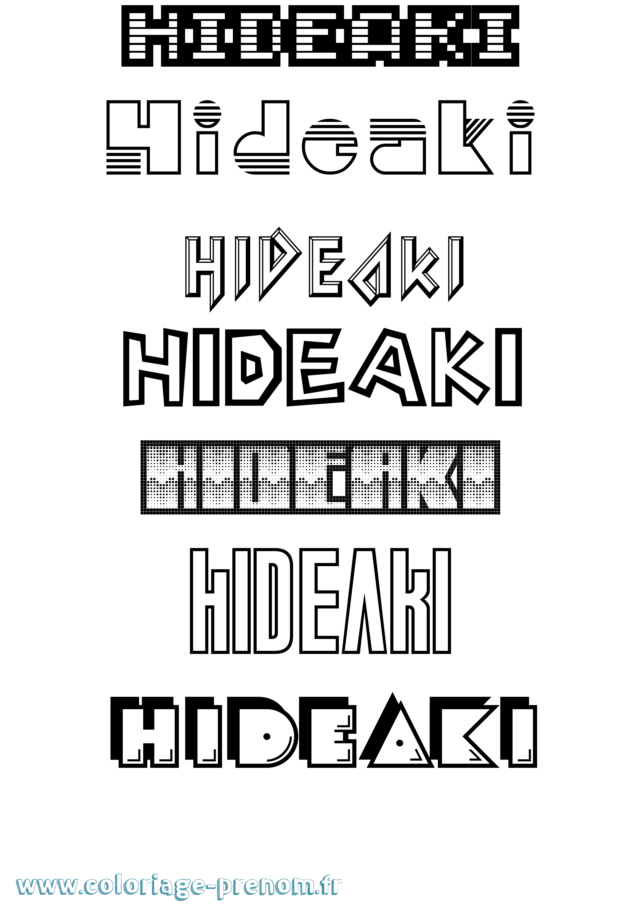 Coloriage Hideaki Jeux Vidéos Coloriage prénom Hideaki Jeux Vidéos