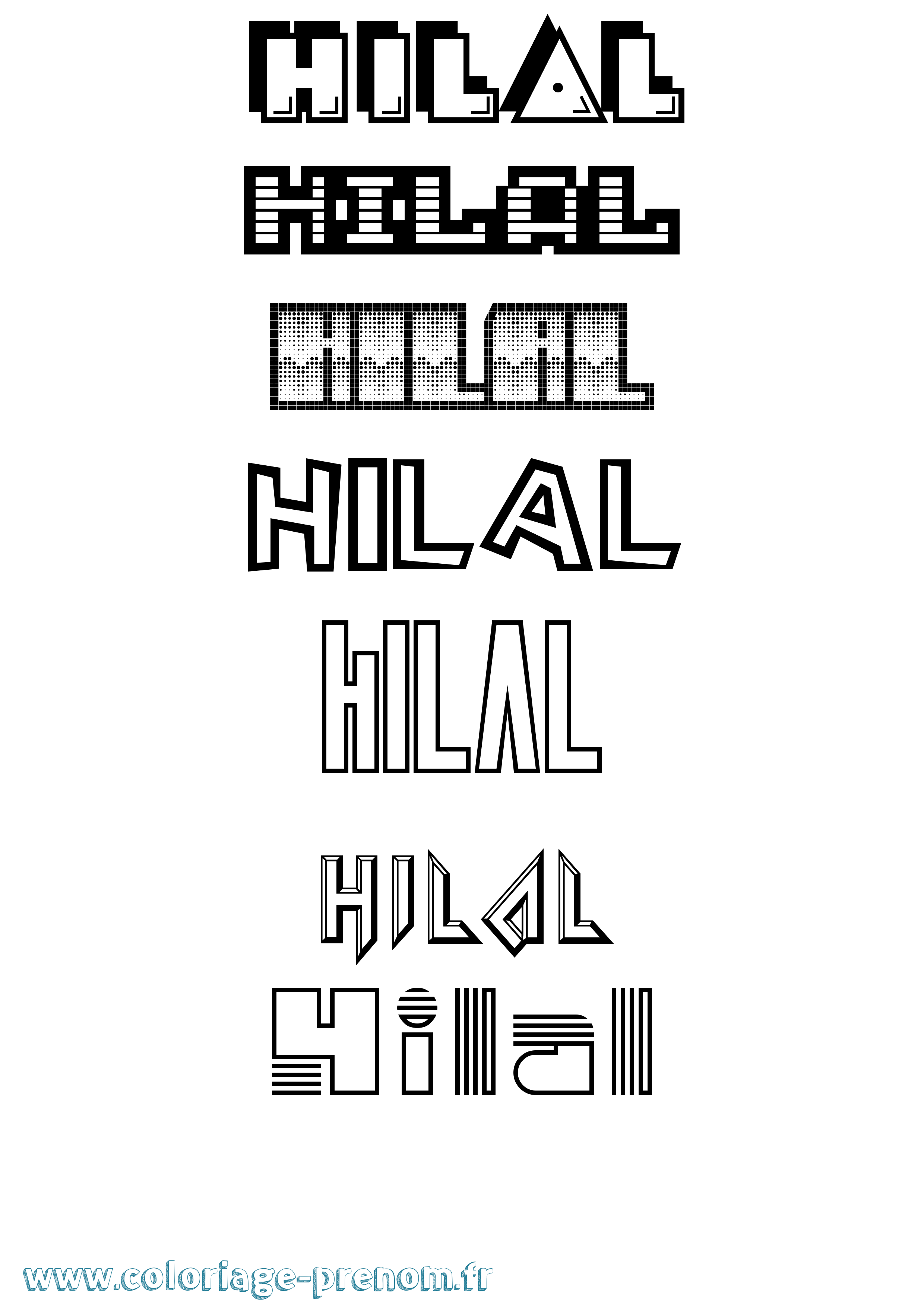Coloriage Hilal Jeux Vidéos Coloriage prénom Hilal Jeux Vidéos