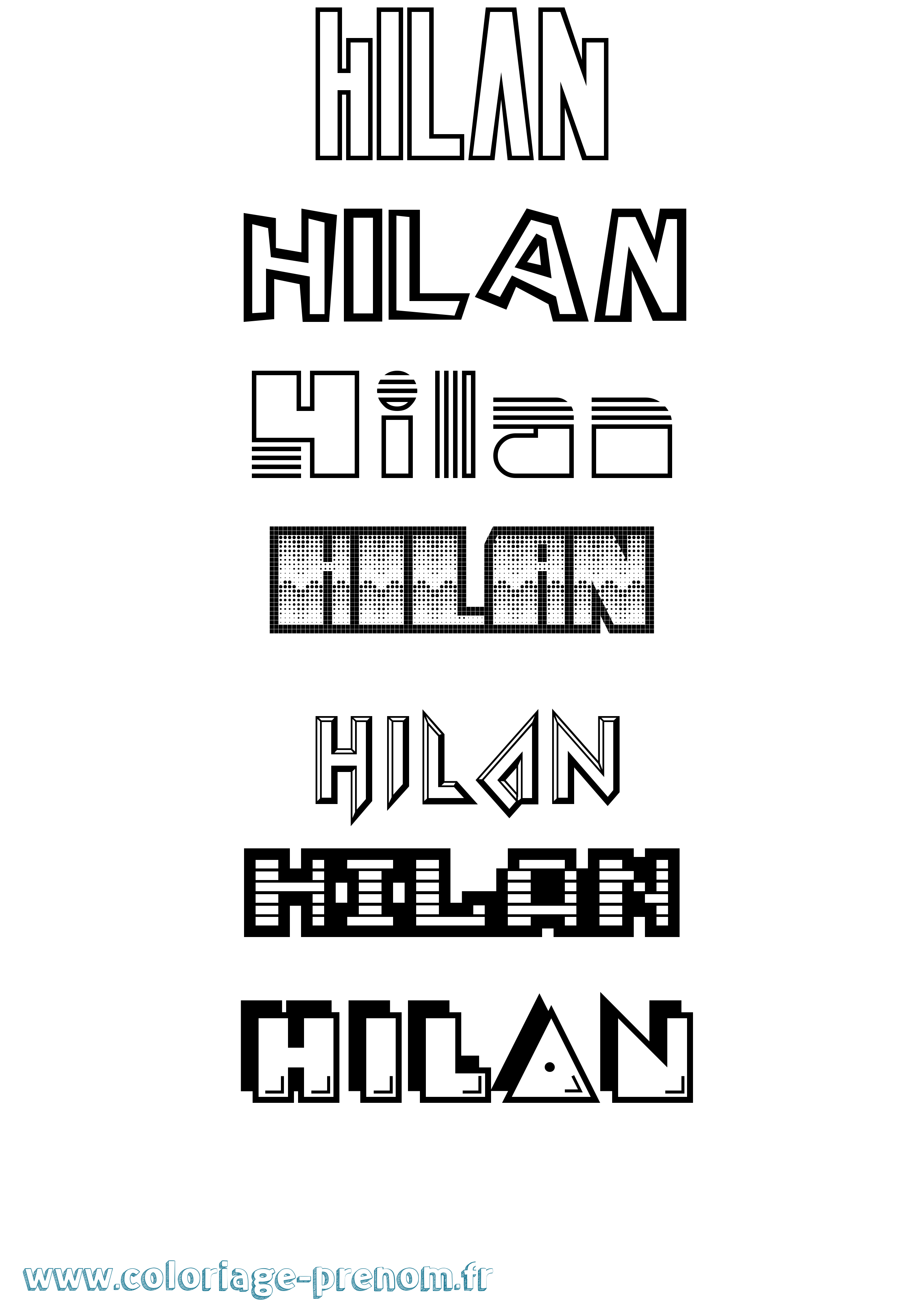 Coloriage Hilan Jeux Vidéos Coloriage prénom Hilan Jeux Vidéos