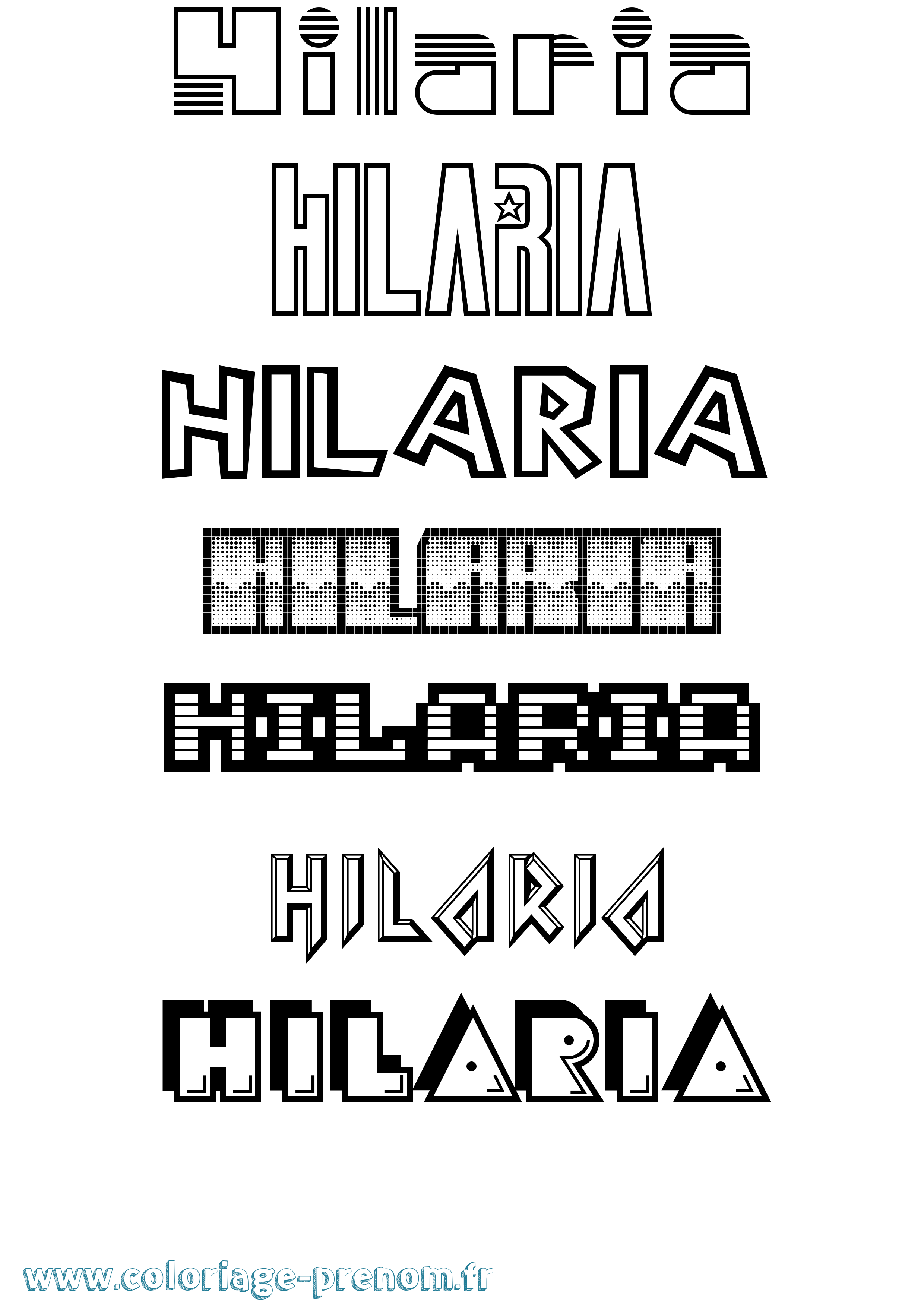Coloriage Hilaria Jeux Vidéos Coloriage prénom Hilaria Jeux Vidéos