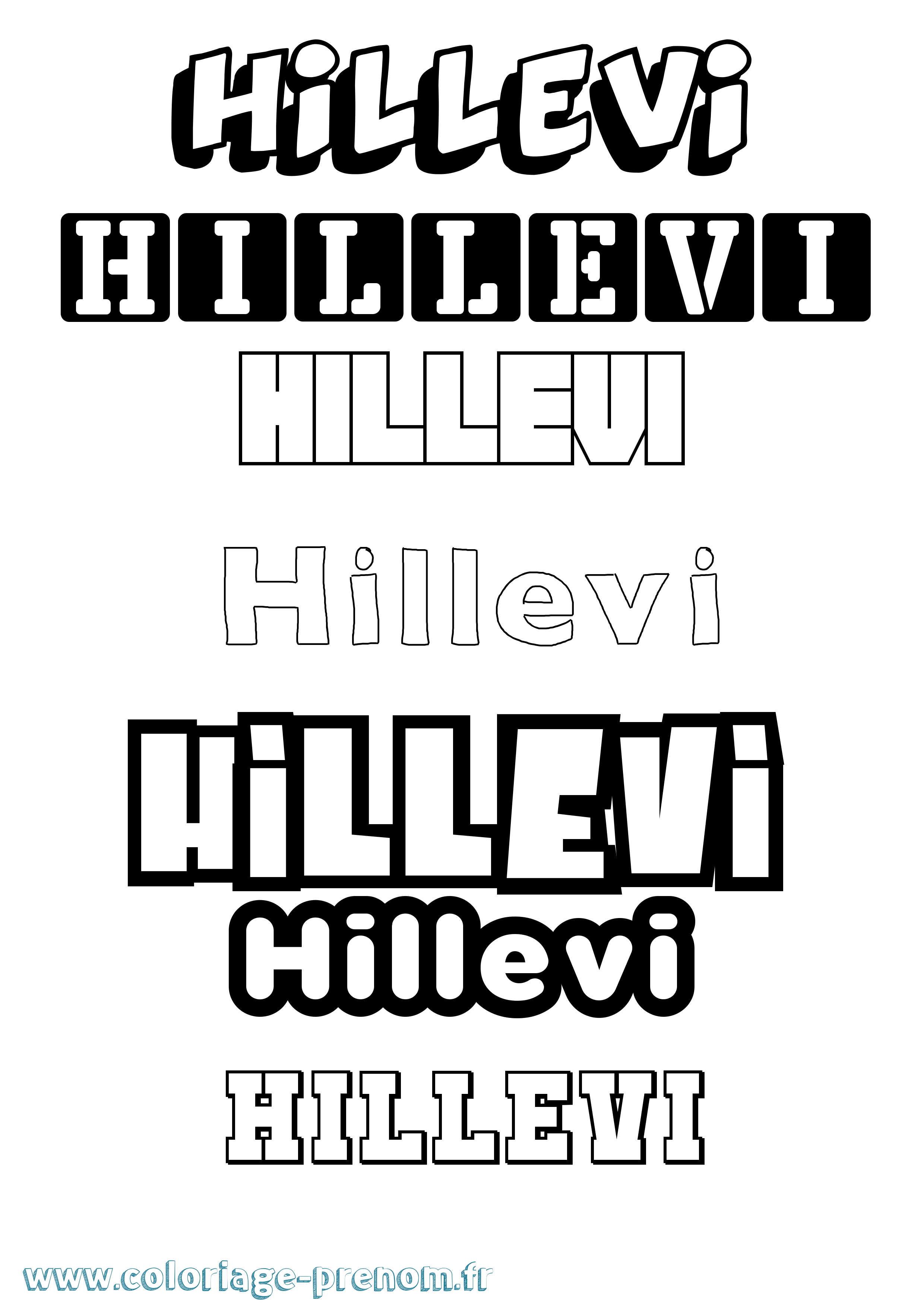Coloriage Hillevi Simple Coloriage prénom Hillevi Simple