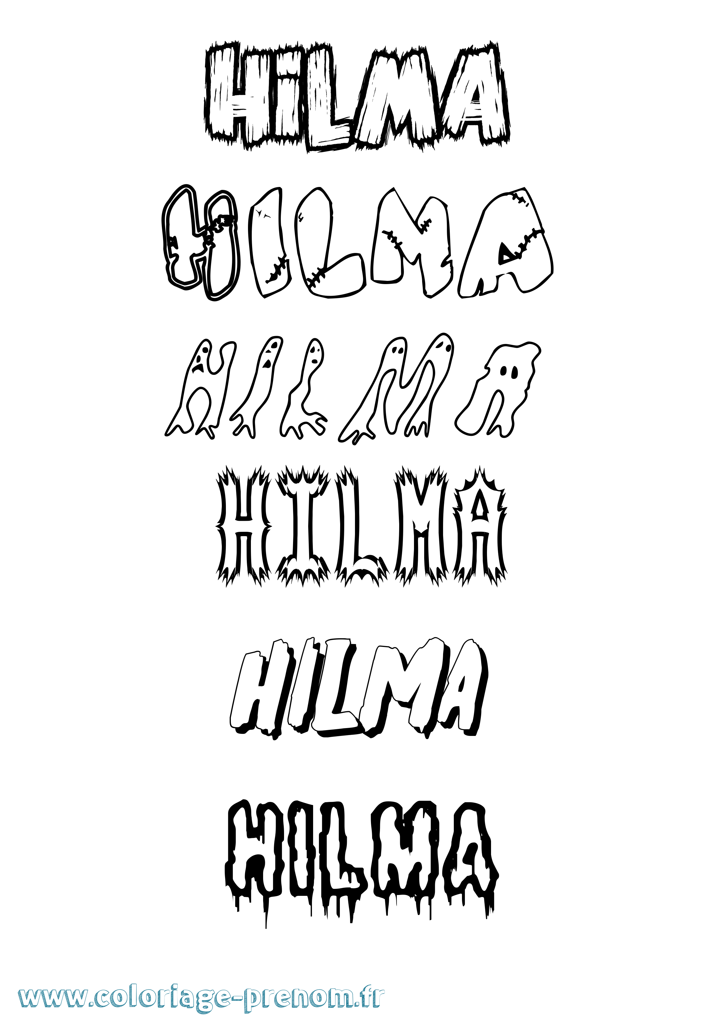 Coloriage Hilma Frisson Coloriage prénom Hilma Frisson
