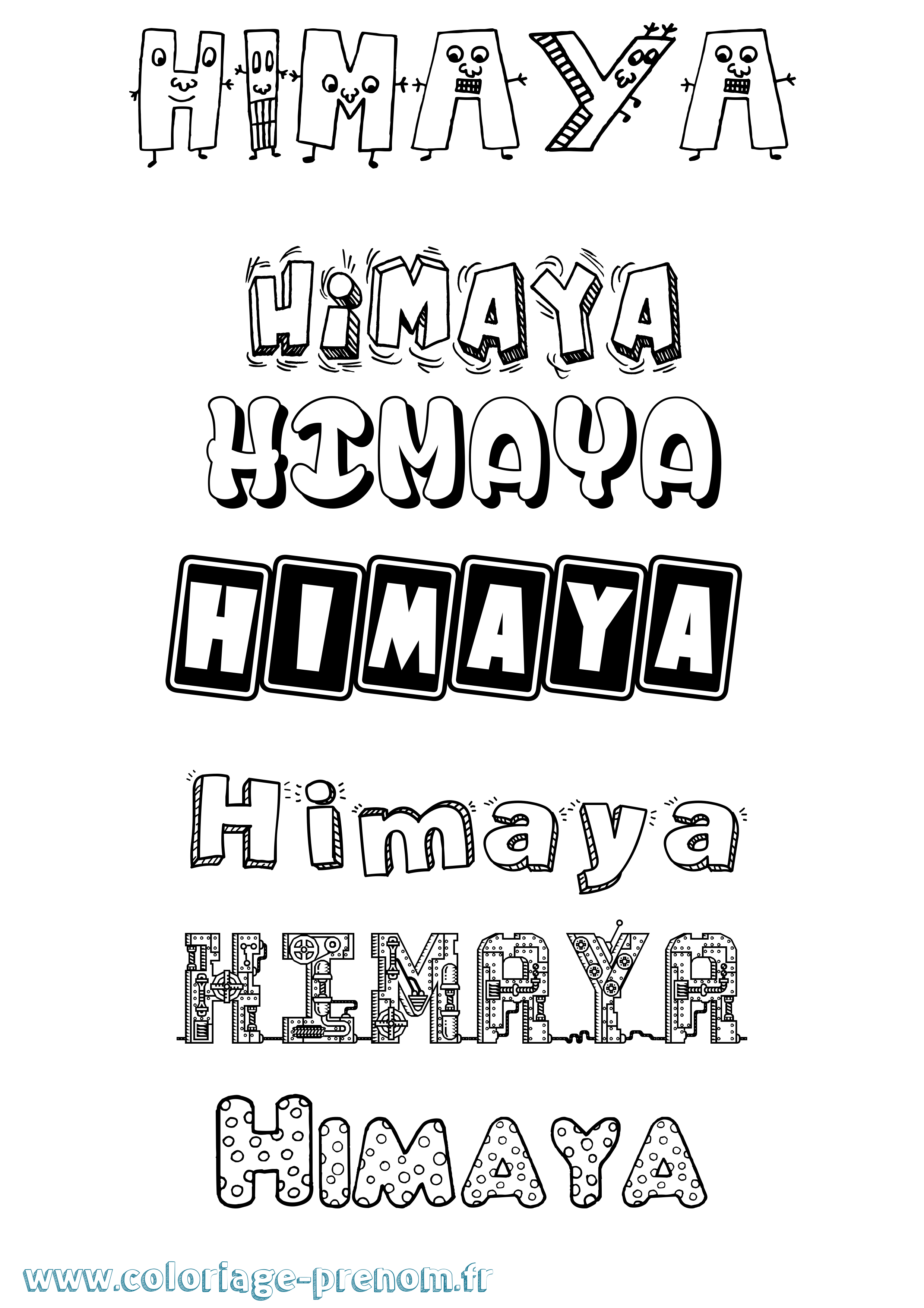Coloriage Himaya Fun Coloriage prénom Himaya Fun