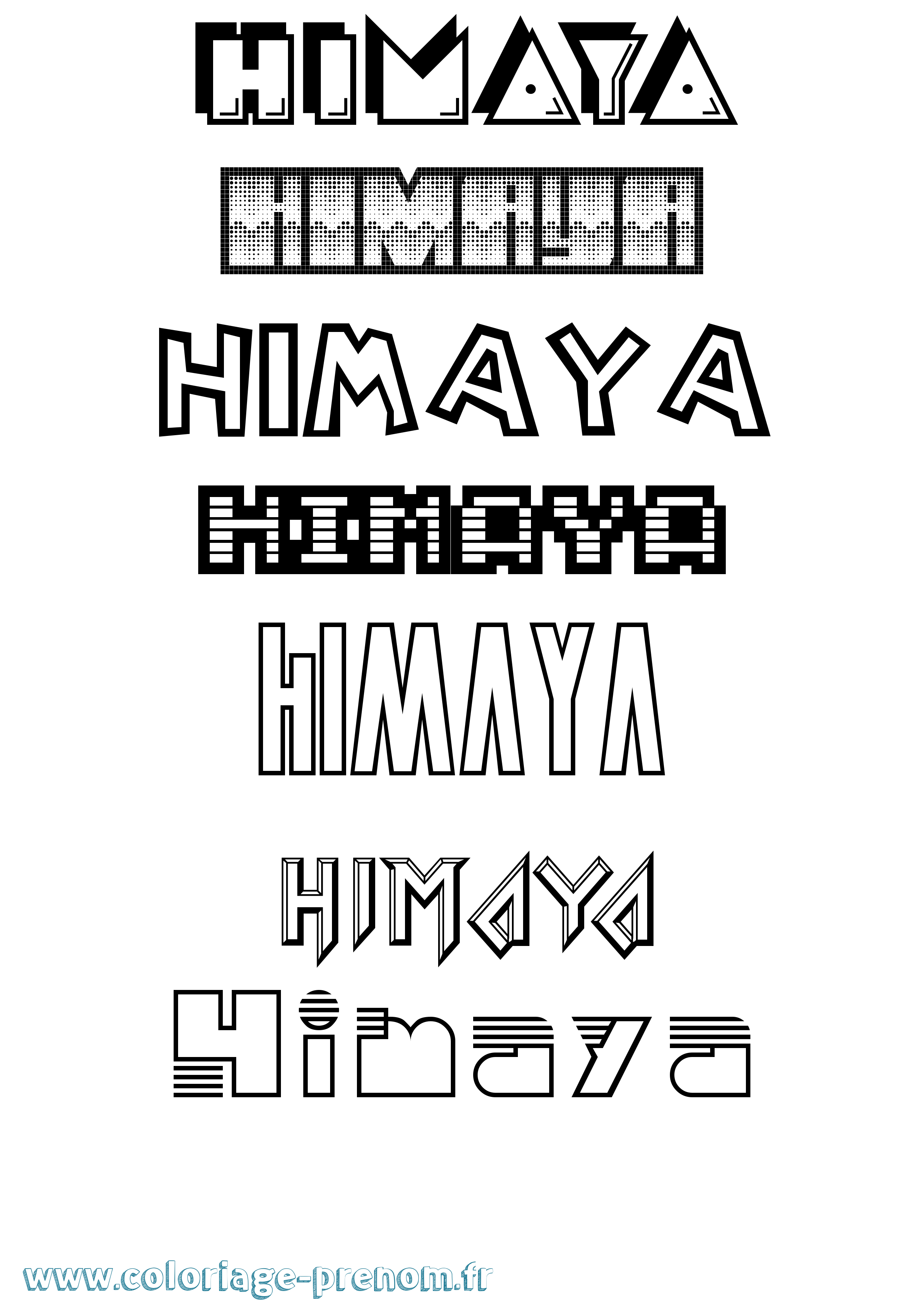 Coloriage Himaya Jeux Vidéos Coloriage prénom Himaya Jeux Vidéos
