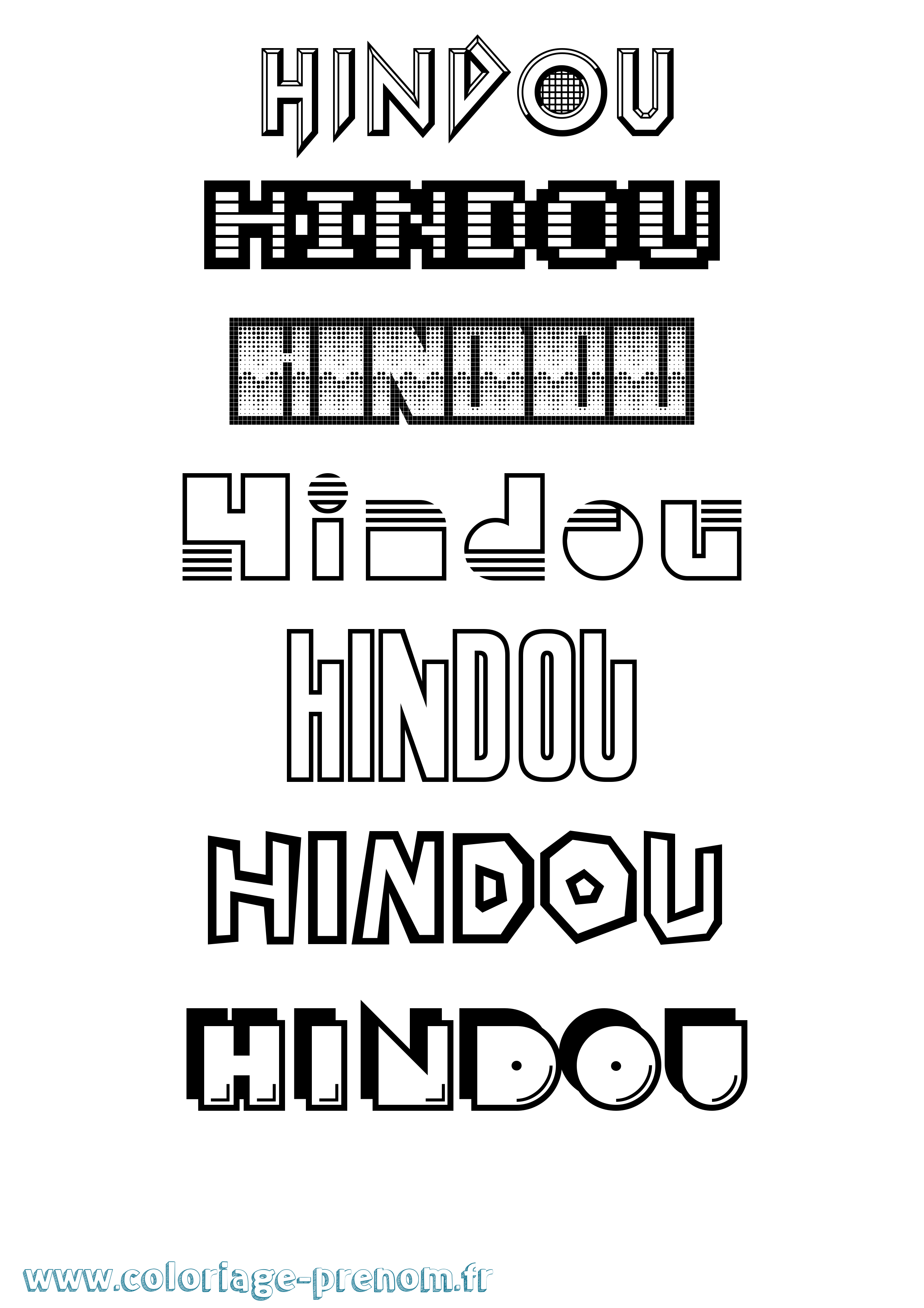 Coloriage Hindou Jeux Vidéos Coloriage prénom Hindou Jeux Vidéos