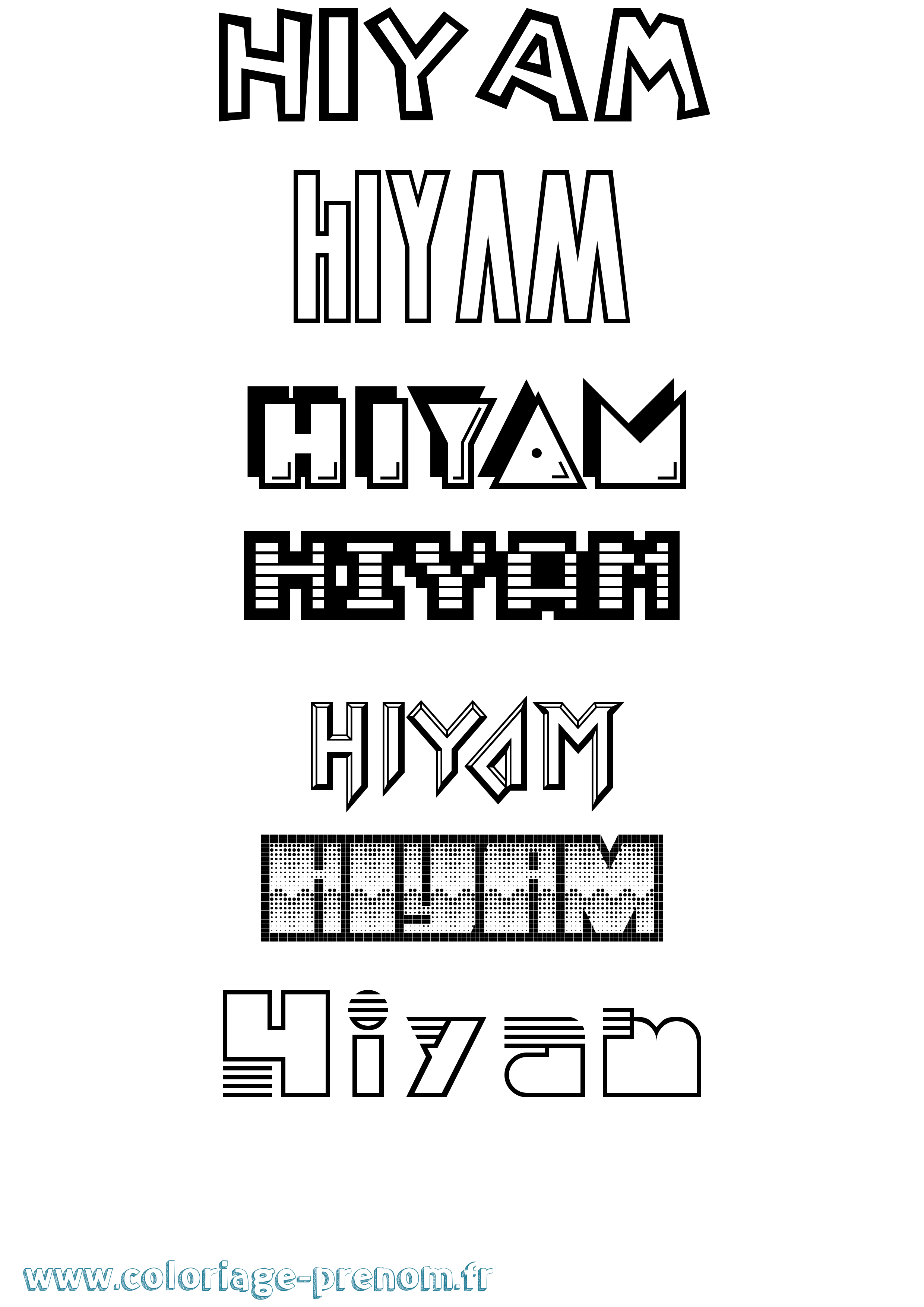 Coloriage Hiyam Jeux Vidéos Coloriage prénom Hiyam Jeux Vidéos