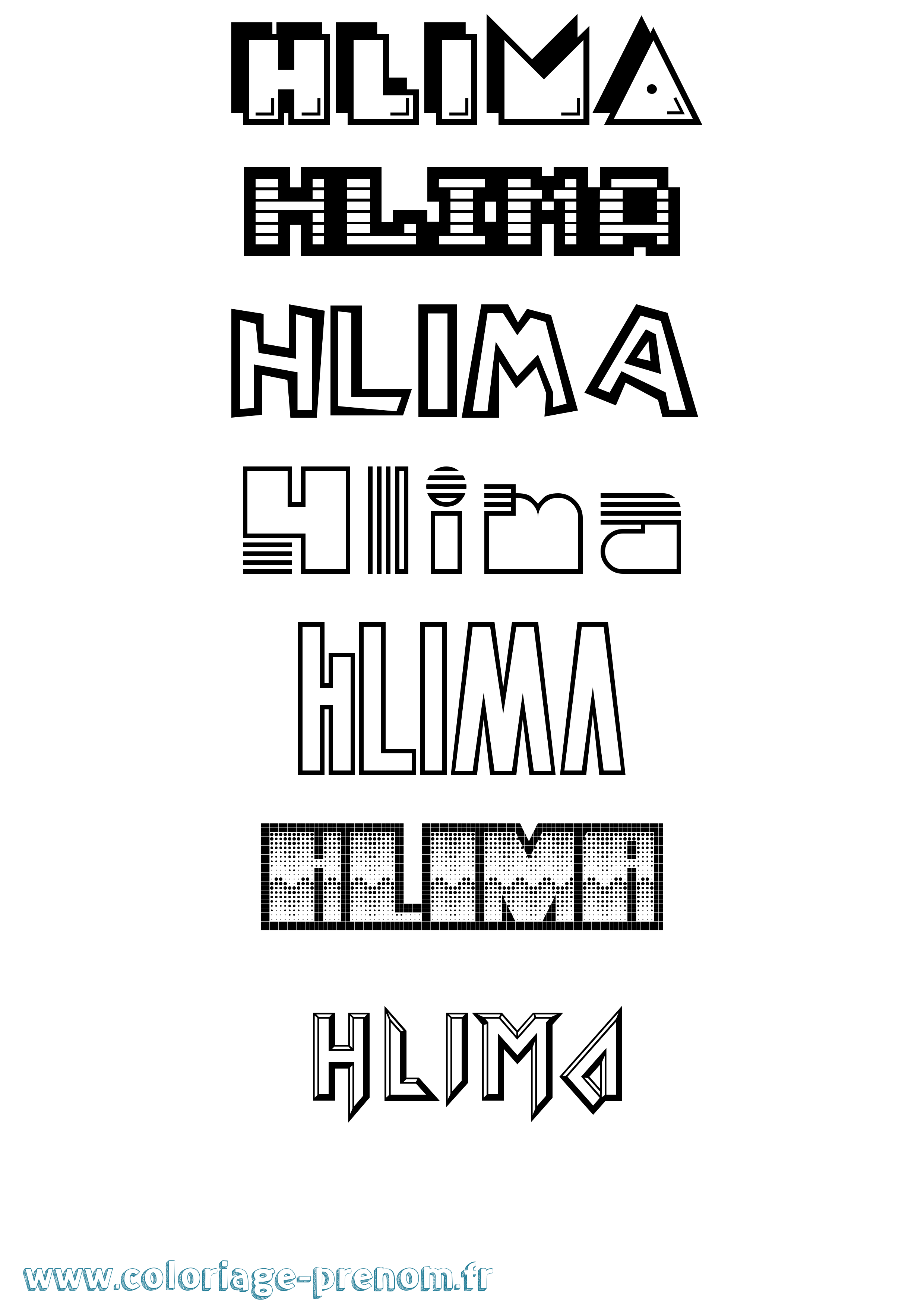 Coloriage Hlima Jeux Vidéos Coloriage prénom Hlima Jeux Vidéos