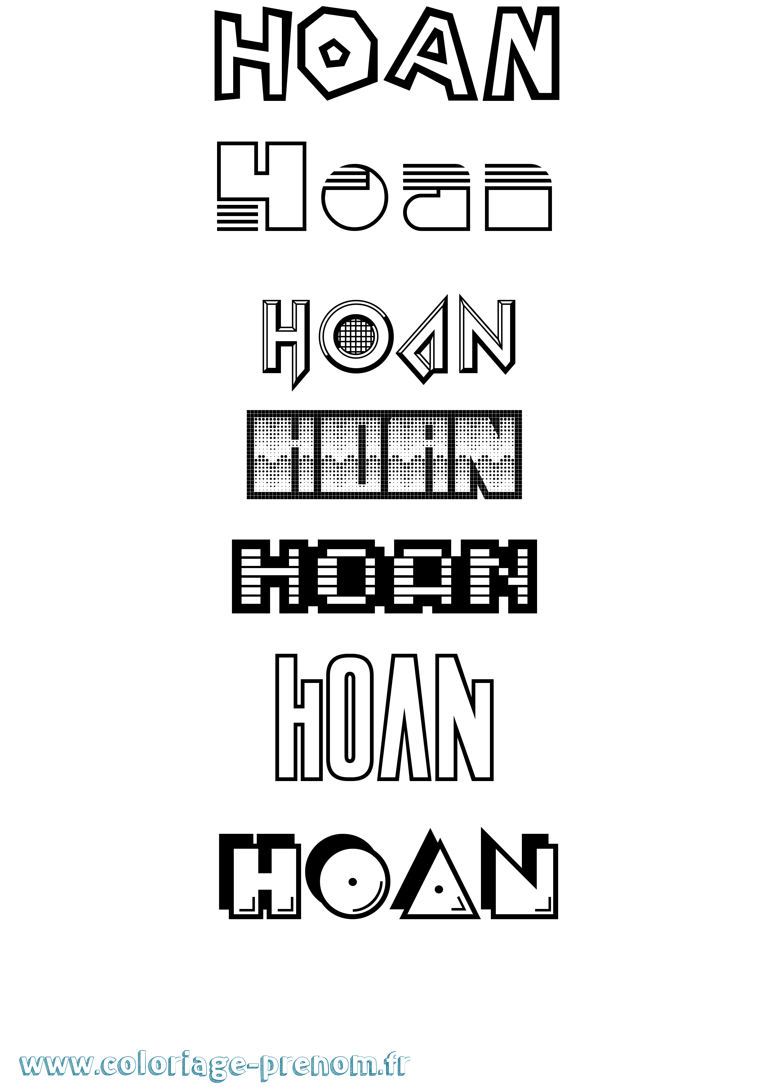 Coloriage Hoan Jeux Vidéos Coloriage prénom Hoan Jeux Vidéos