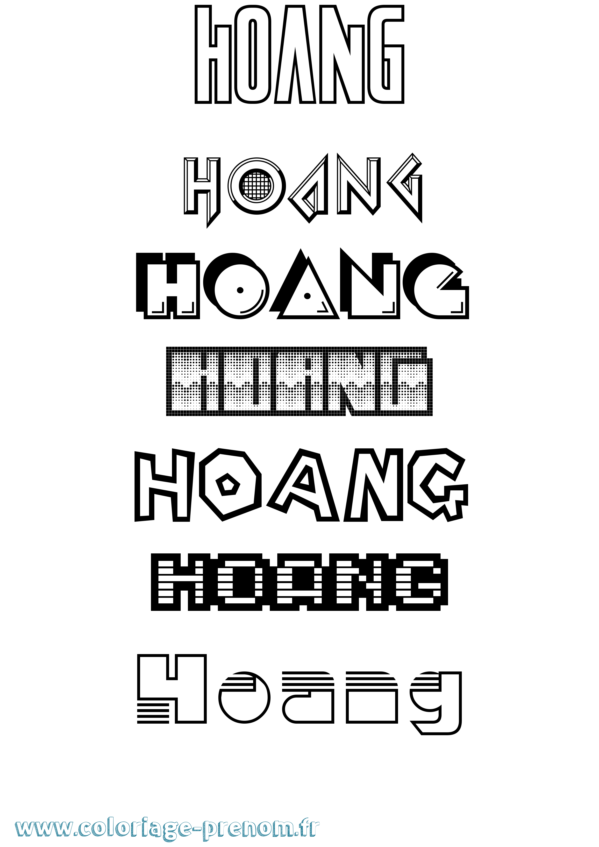 Coloriage Hoang Jeux Vidéos Coloriage prénom Hoang Jeux Vidéos