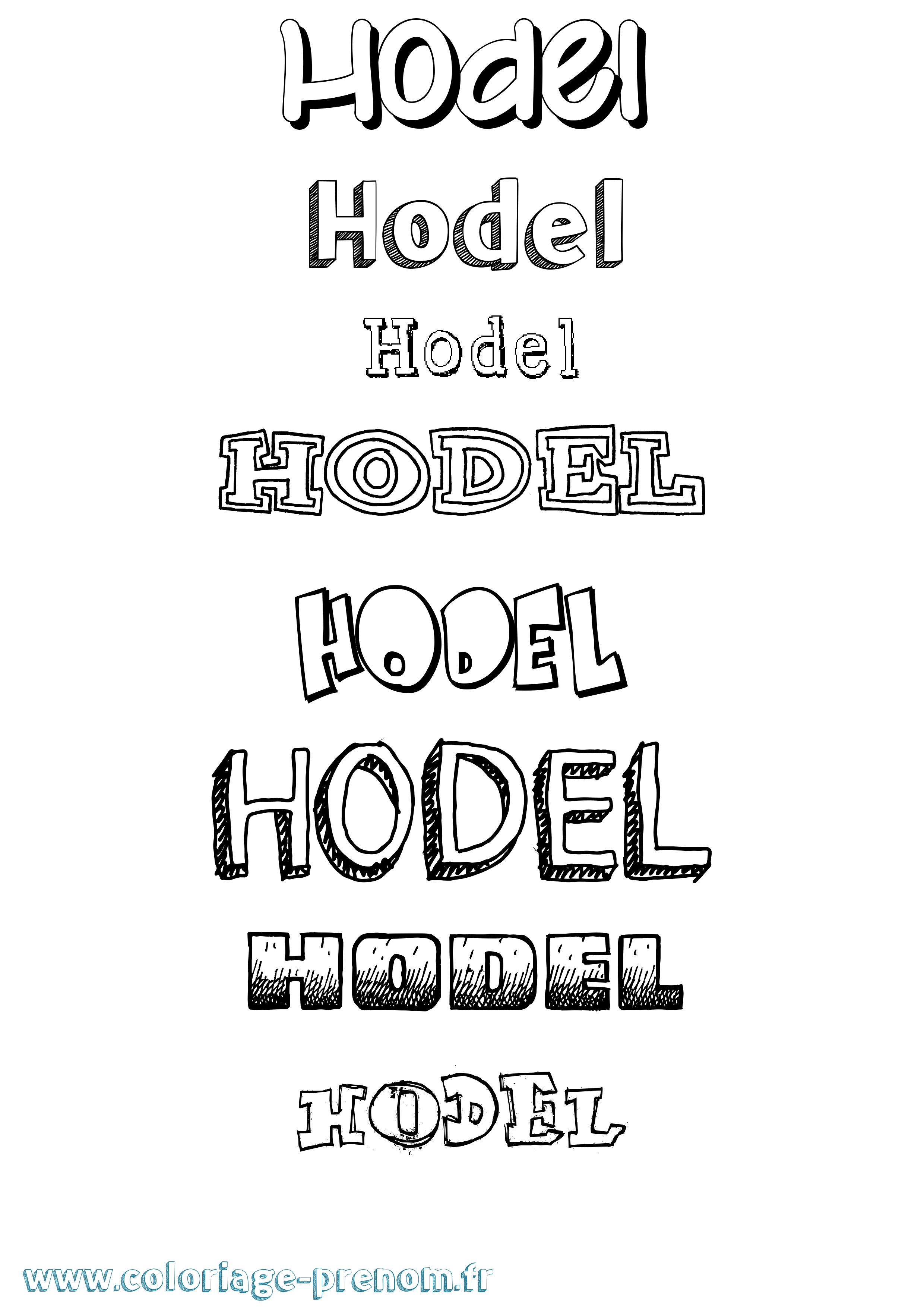 Coloriage Hodel Dessiné Coloriage prénom Hodel Dessiné