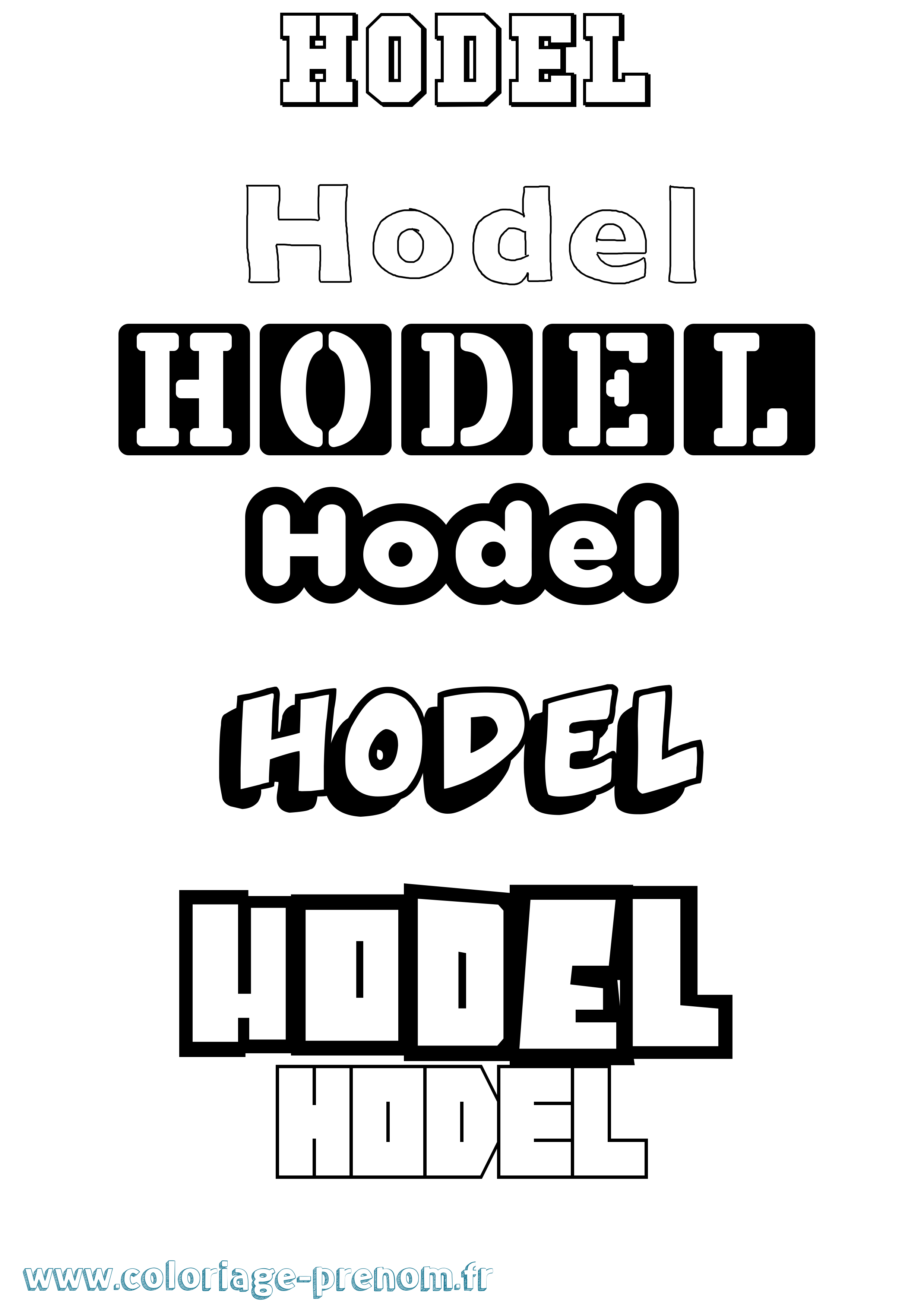 Coloriage Hodel Simple Coloriage prénom Hodel Simple