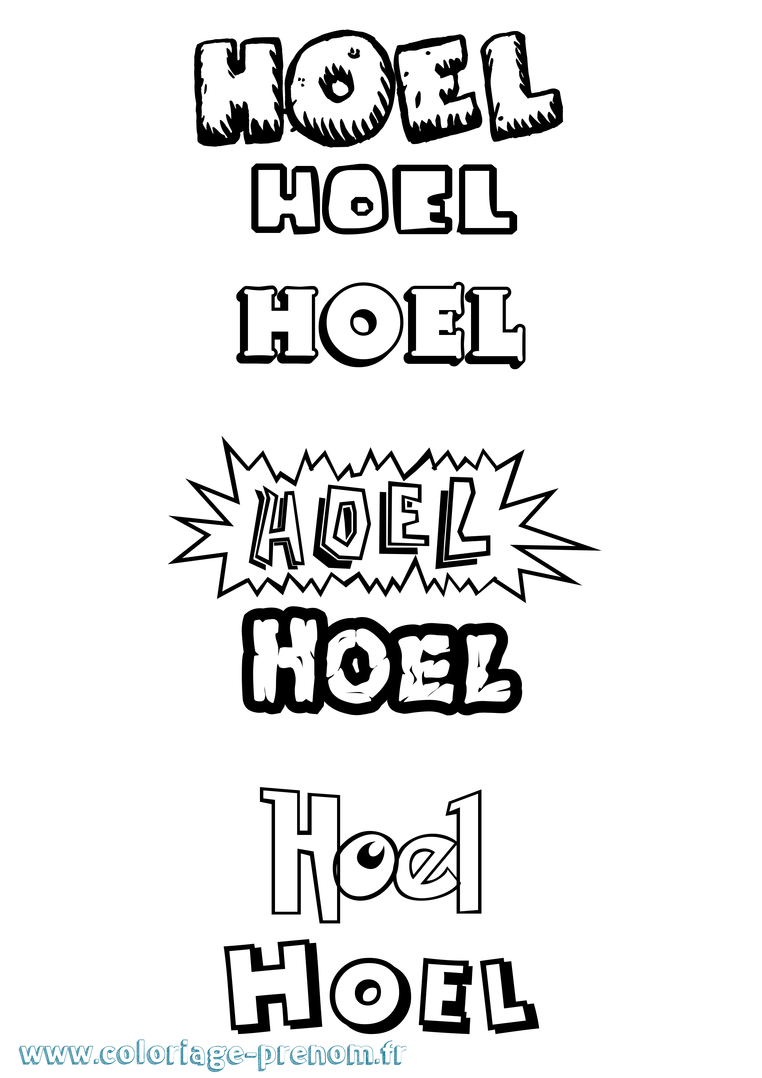 Coloriage Hoel Dessin Animé Coloriage prénom Hoel Dessin Animé