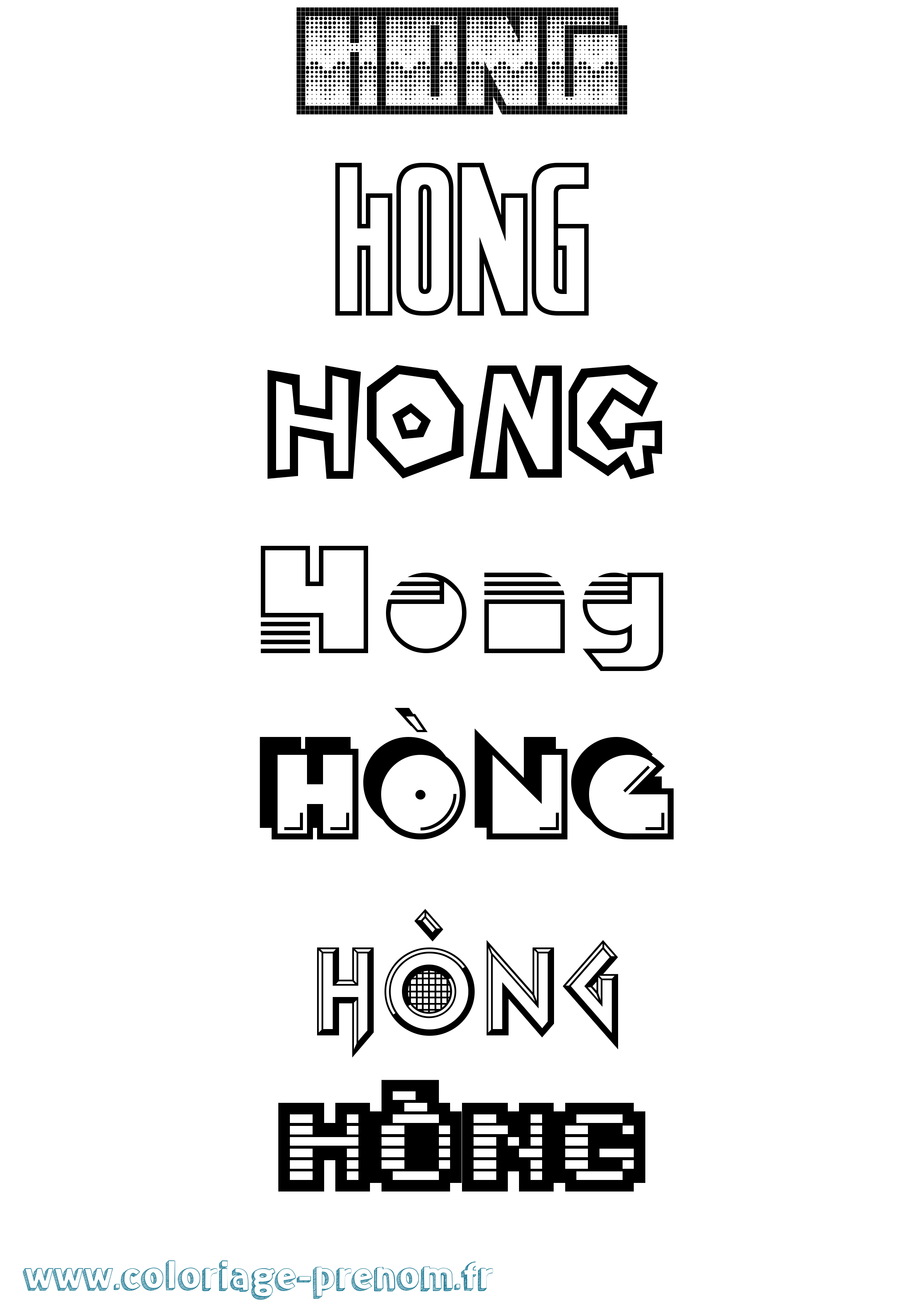Coloriage Hòng Jeux Vidéos Coloriage prénom Hòng Jeux Vidéos