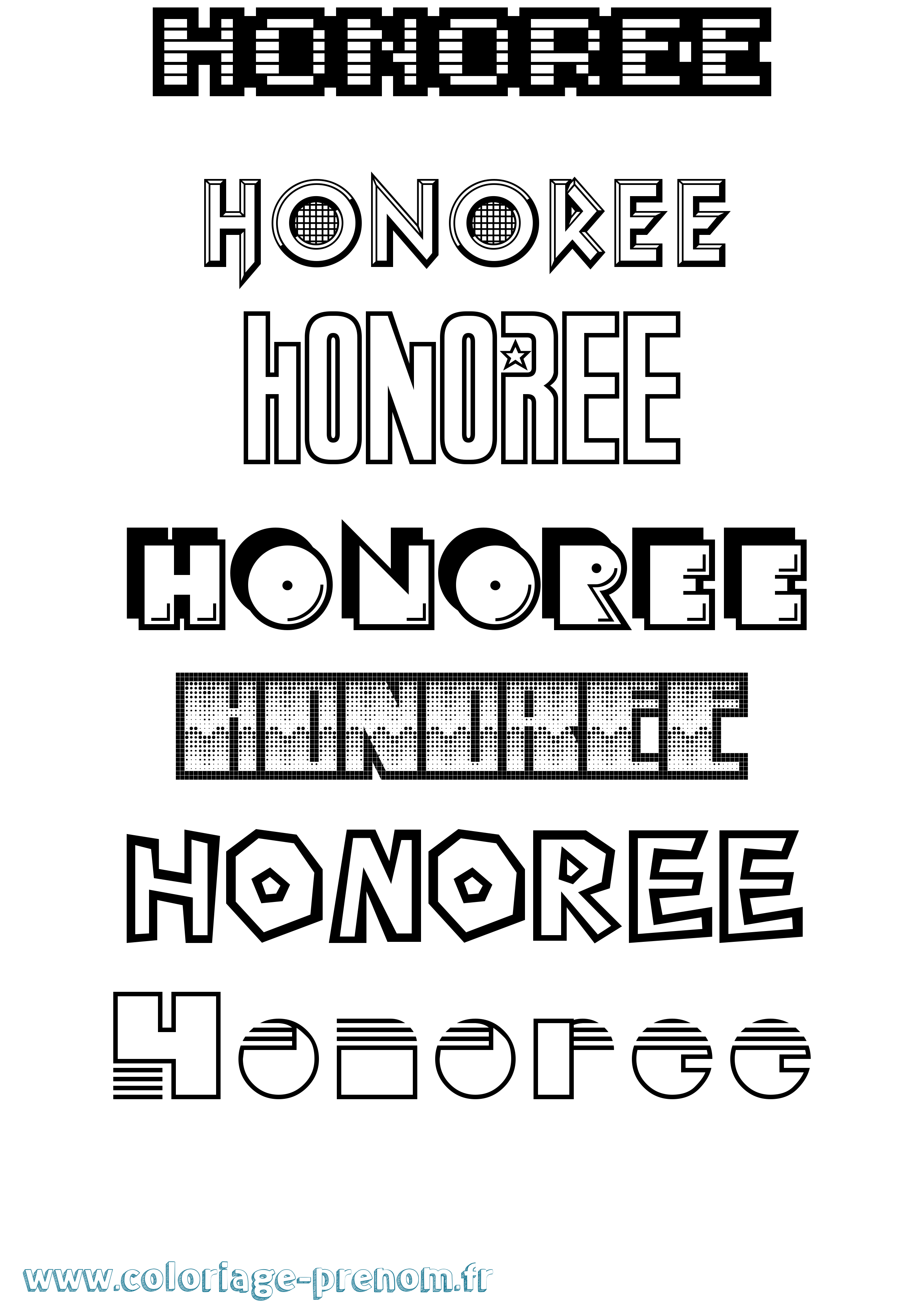Coloriage Honoree Jeux Vidéos Coloriage prénom Honoree Jeux Vidéos