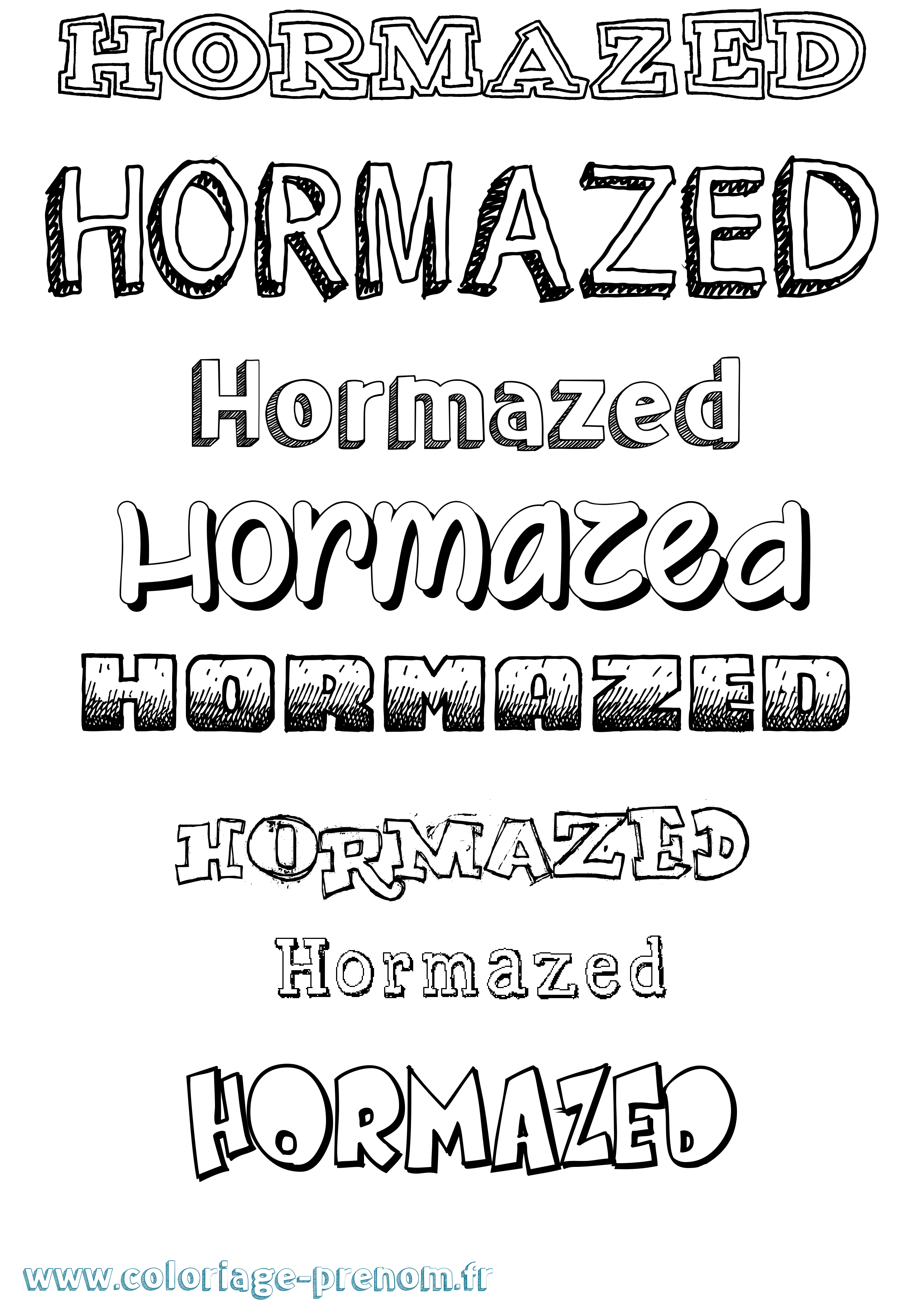 Coloriage Hormazed Dessiné Coloriage prénom Hormazed Dessiné