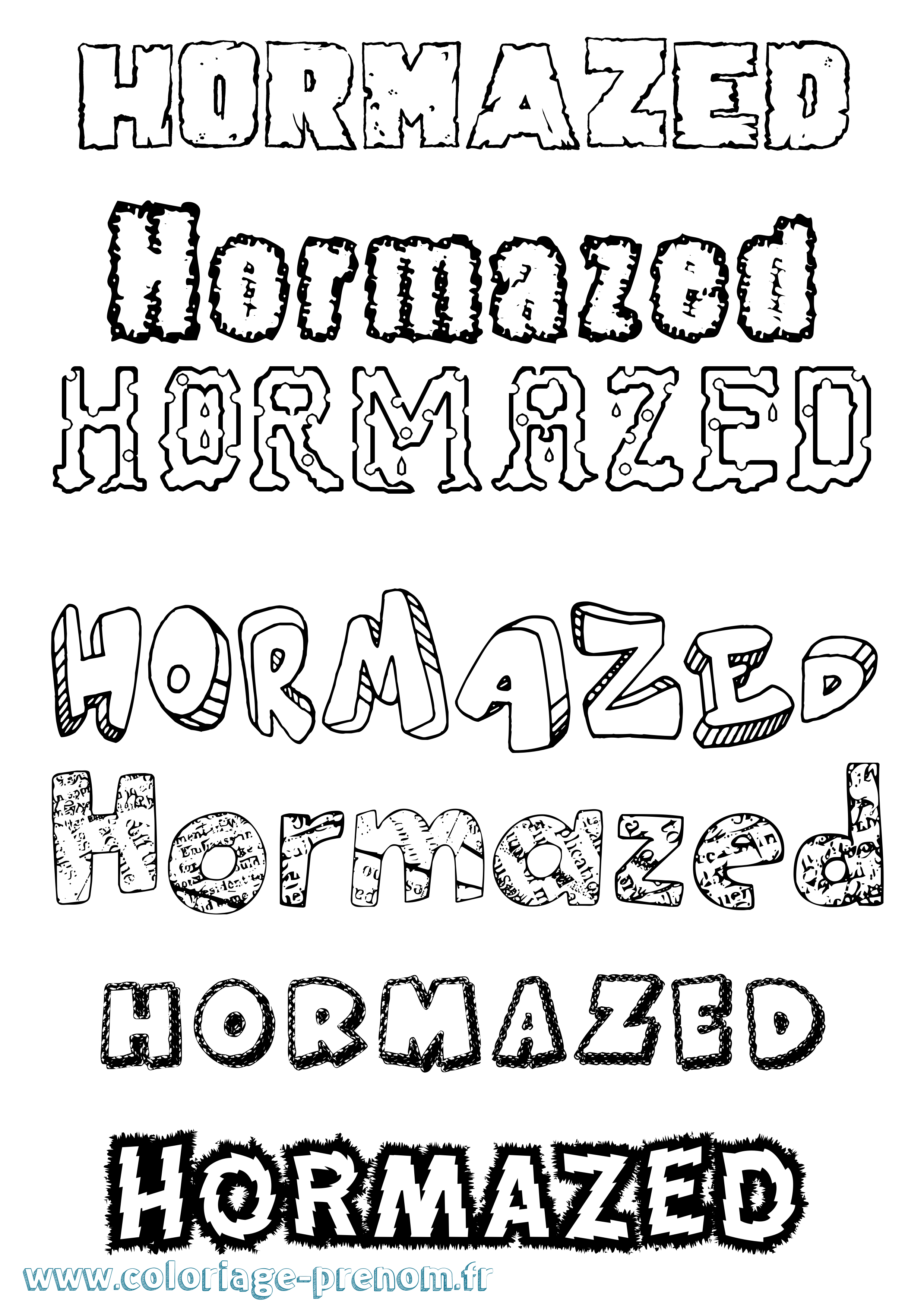 Coloriage Hormazed Destructuré Coloriage prénom Hormazed Destructuré