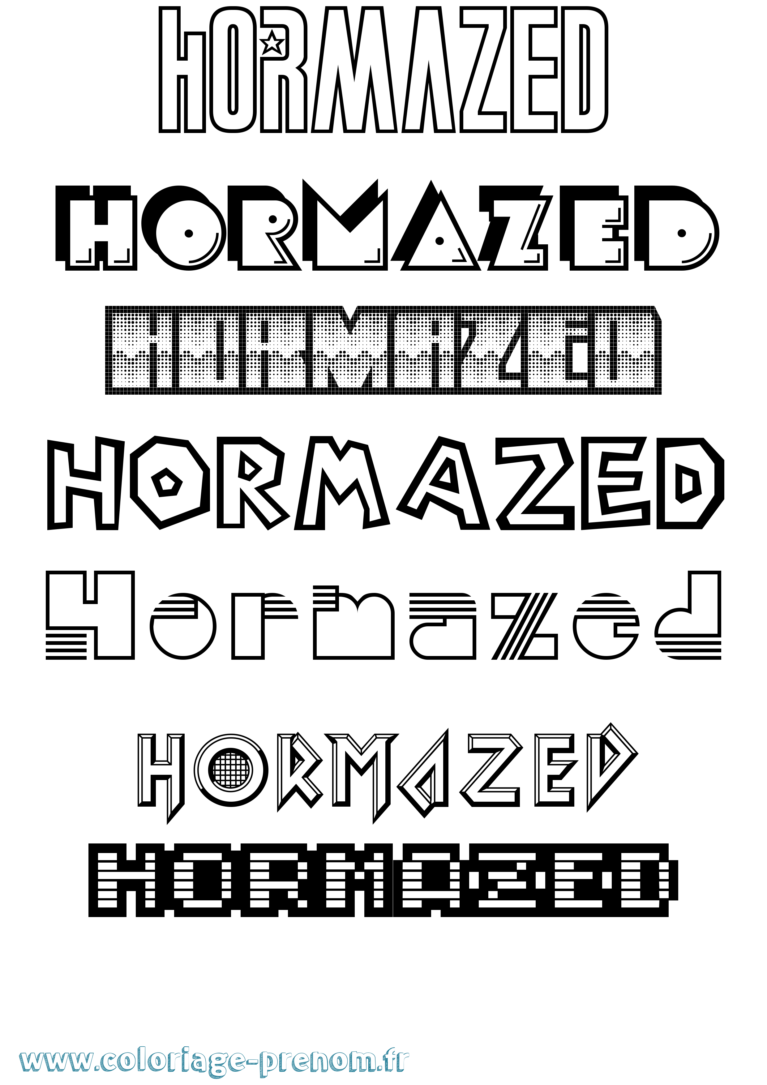 Coloriage Hormazed Jeux Vidéos Coloriage prénom Hormazed Jeux Vidéos