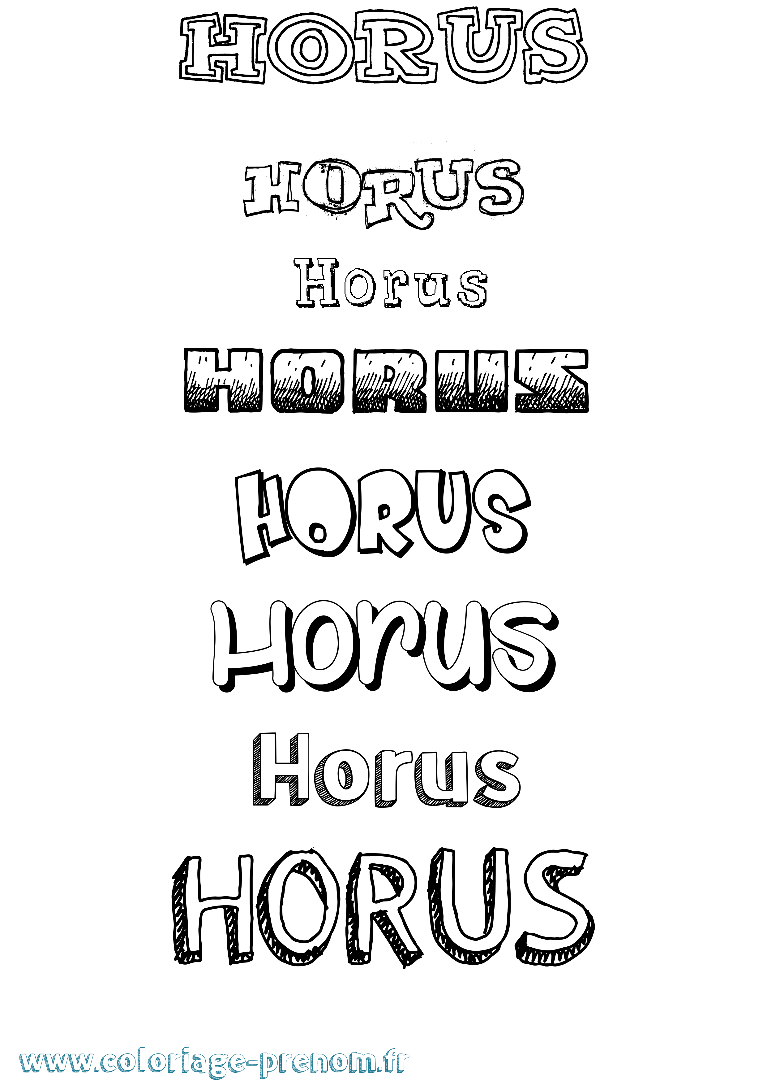 Coloriage Horus Dessiné Coloriage prénom Horus Dessiné