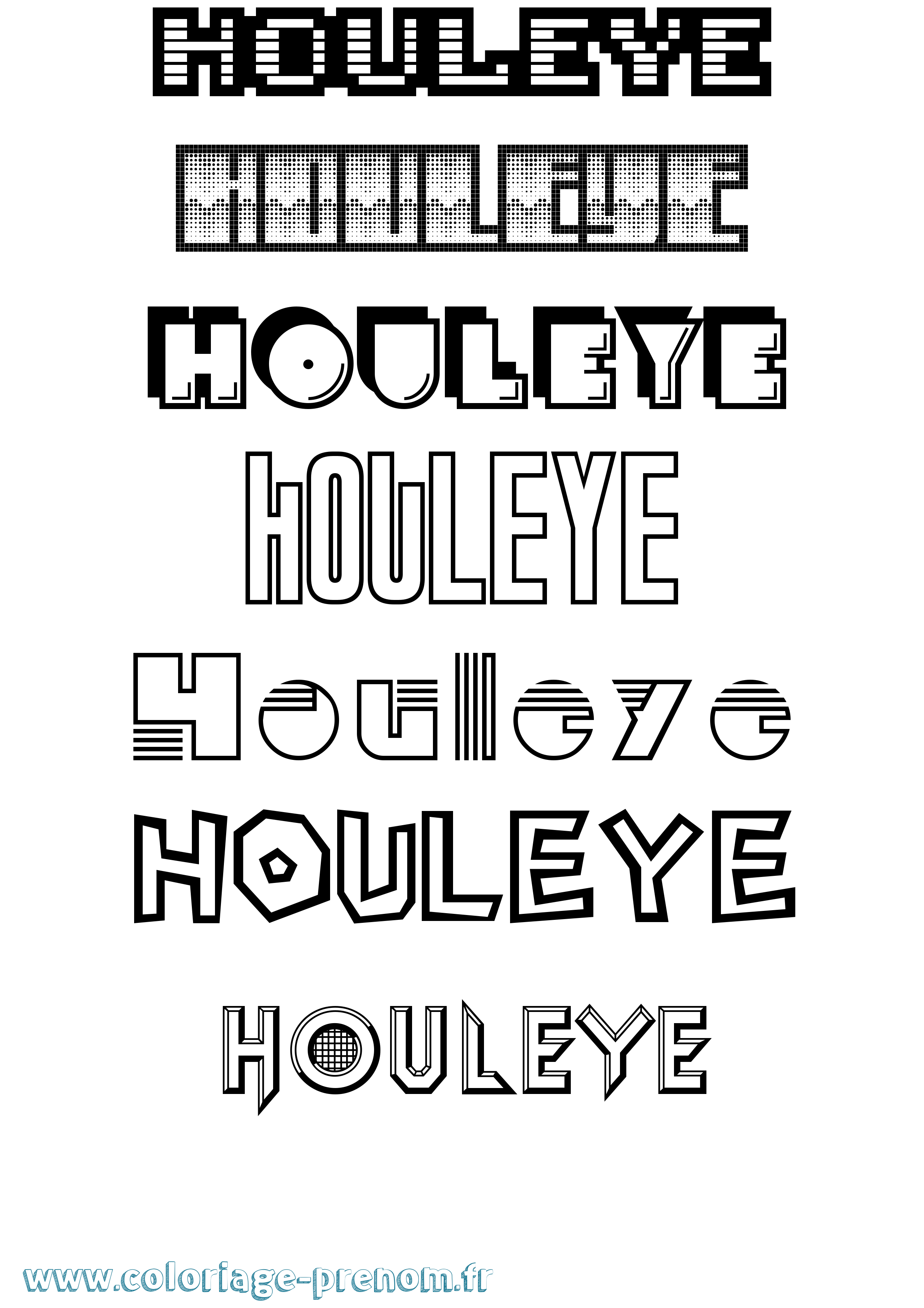 Coloriage Houleye Jeux Vidéos Coloriage prénom Houleye Jeux Vidéos