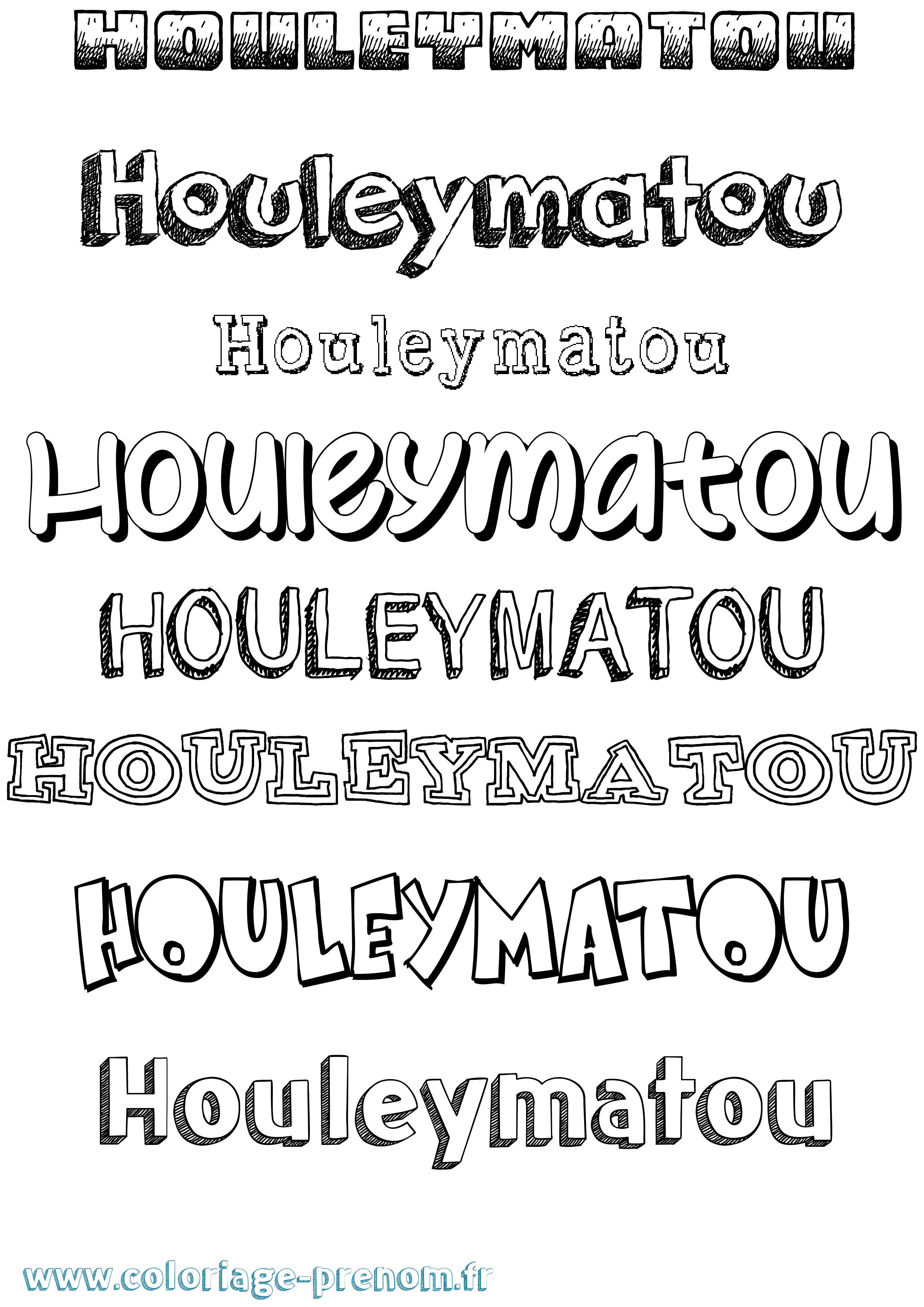 Coloriage Houleymatou Dessiné Coloriage prénom Houleymatou Dessiné