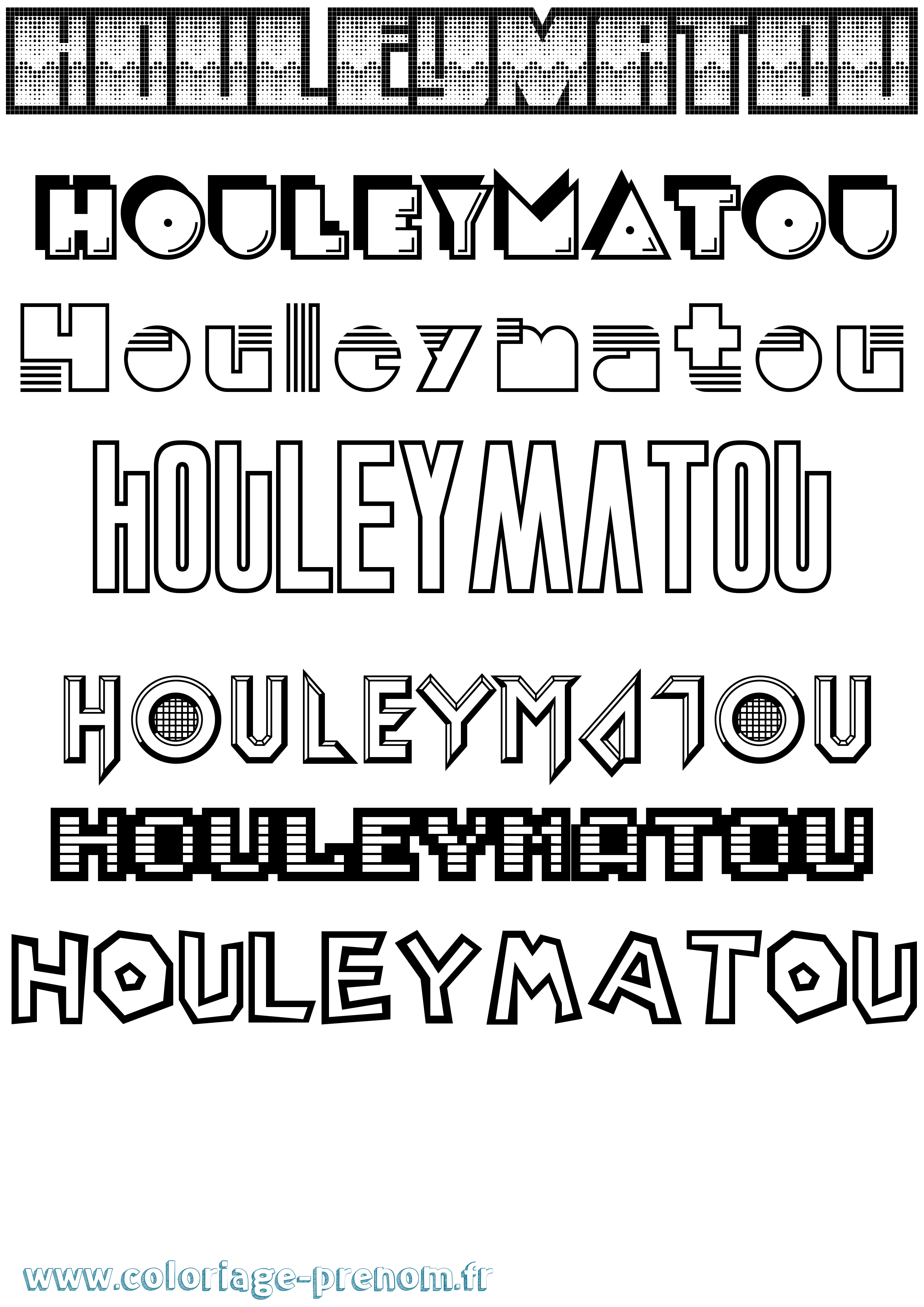 Coloriage Houleymatou Jeux Vidéos Coloriage prénom Houleymatou Jeux Vidéos