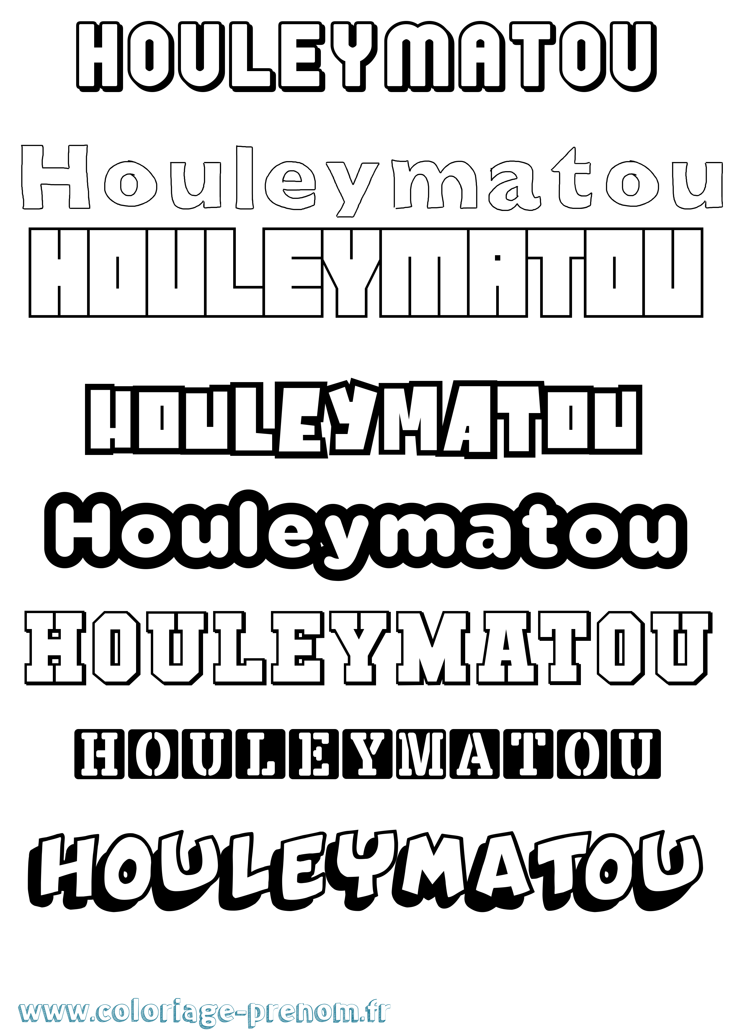 Coloriage Houleymatou Simple Coloriage prénom Houleymatou Simple