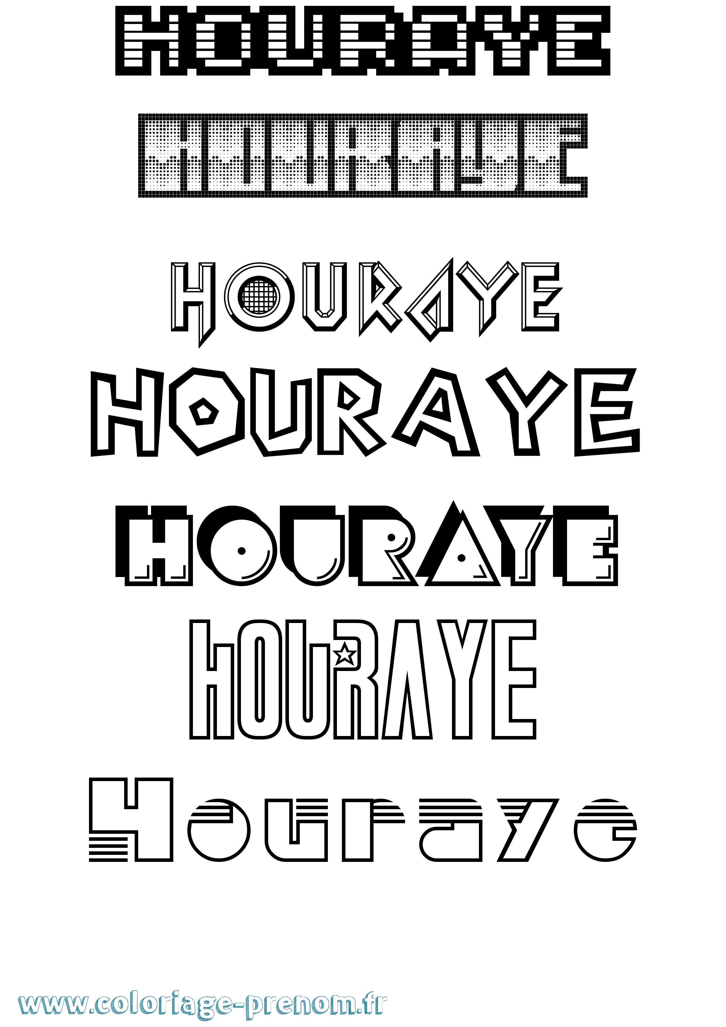 Coloriage Houraye Jeux Vidéos Coloriage prénom Houraye Jeux Vidéos