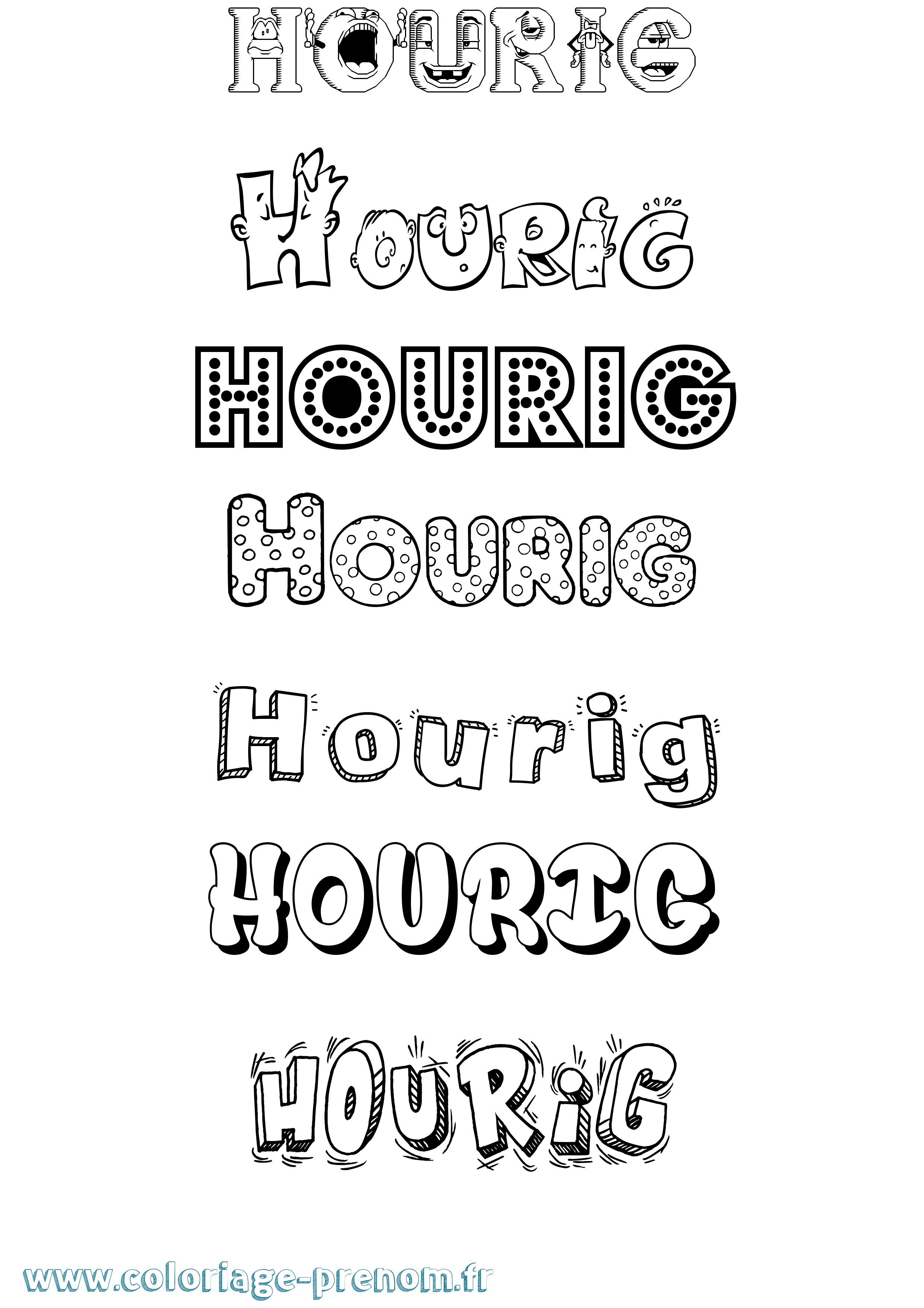 Coloriage Hourig Fun Coloriage prénom Hourig Fun