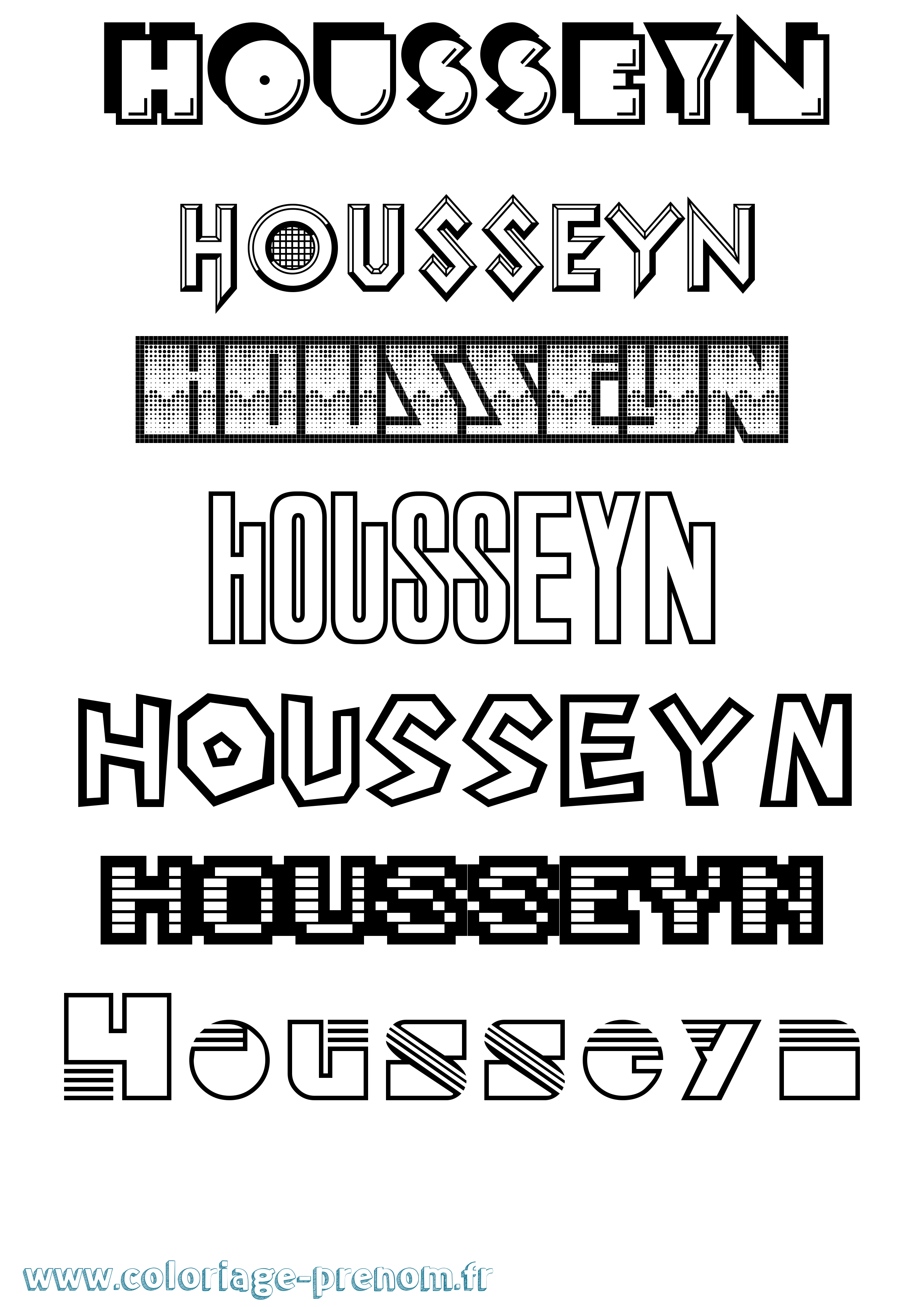 Coloriage Housseyn Jeux Vidéos Coloriage prénom Housseyn Jeux Vidéos