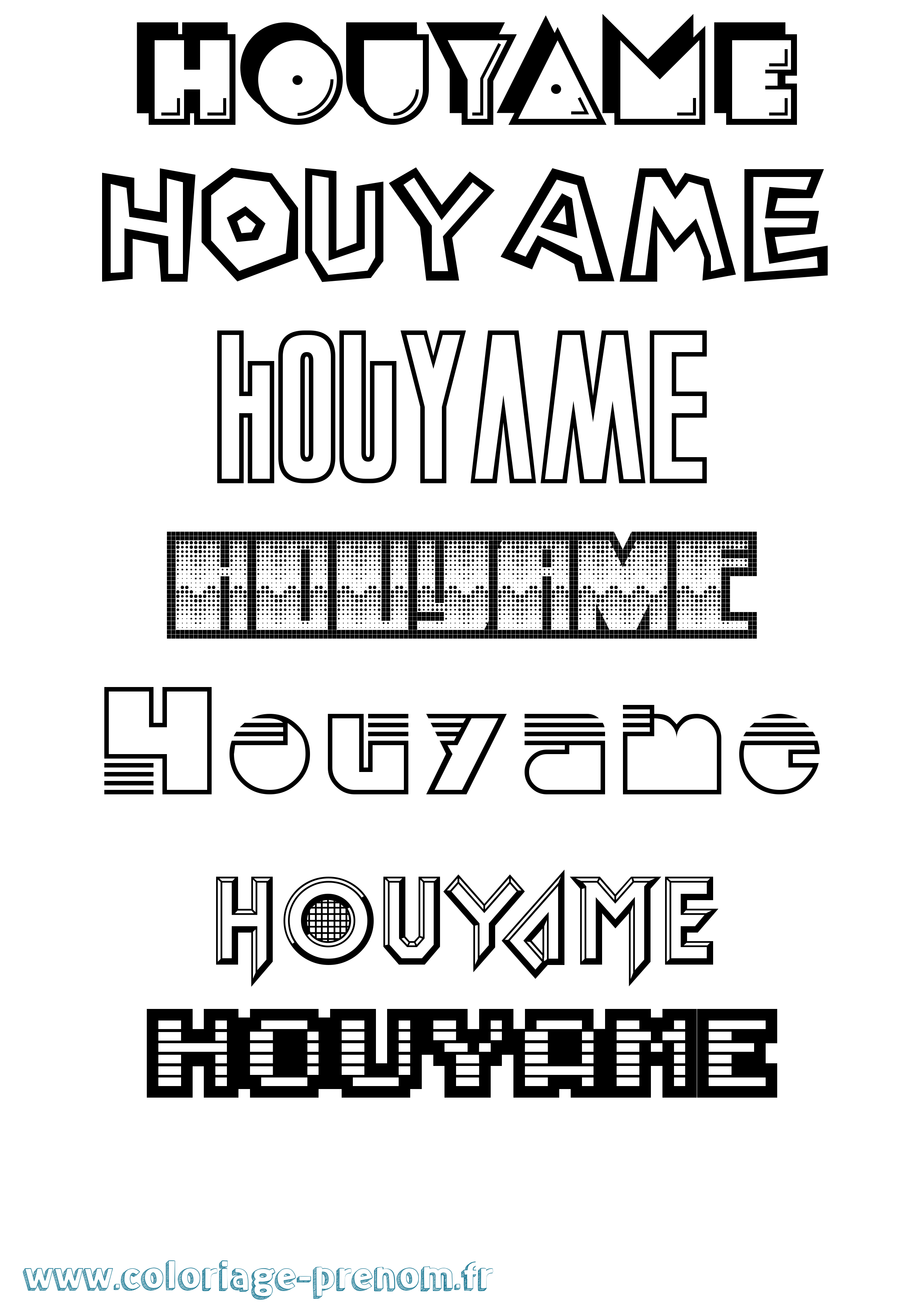 Coloriage Houyame Jeux Vidéos Coloriage prénom Houyame Jeux Vidéos
