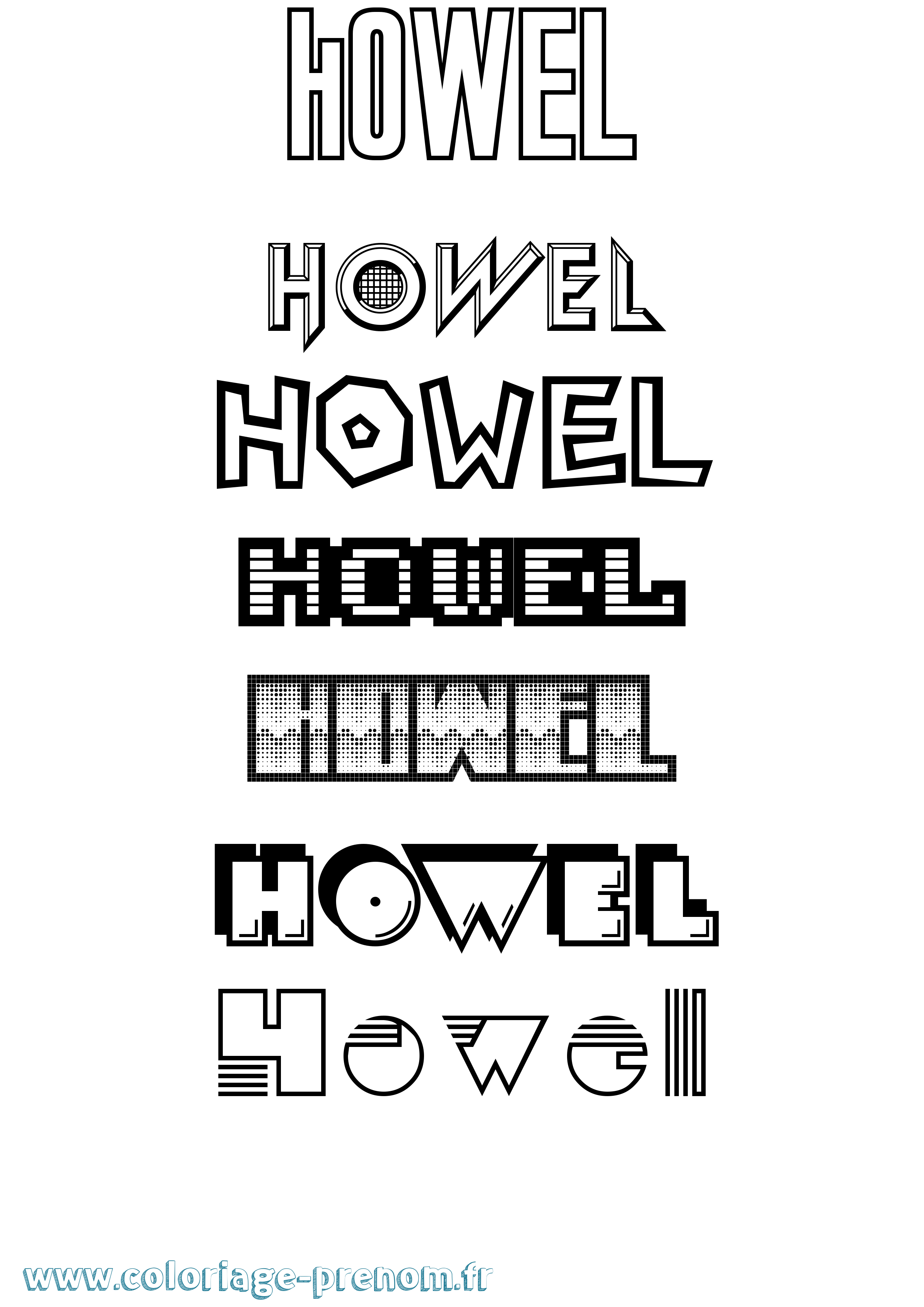 Coloriage Howel Jeux Vidéos Coloriage prénom Howel Jeux Vidéos