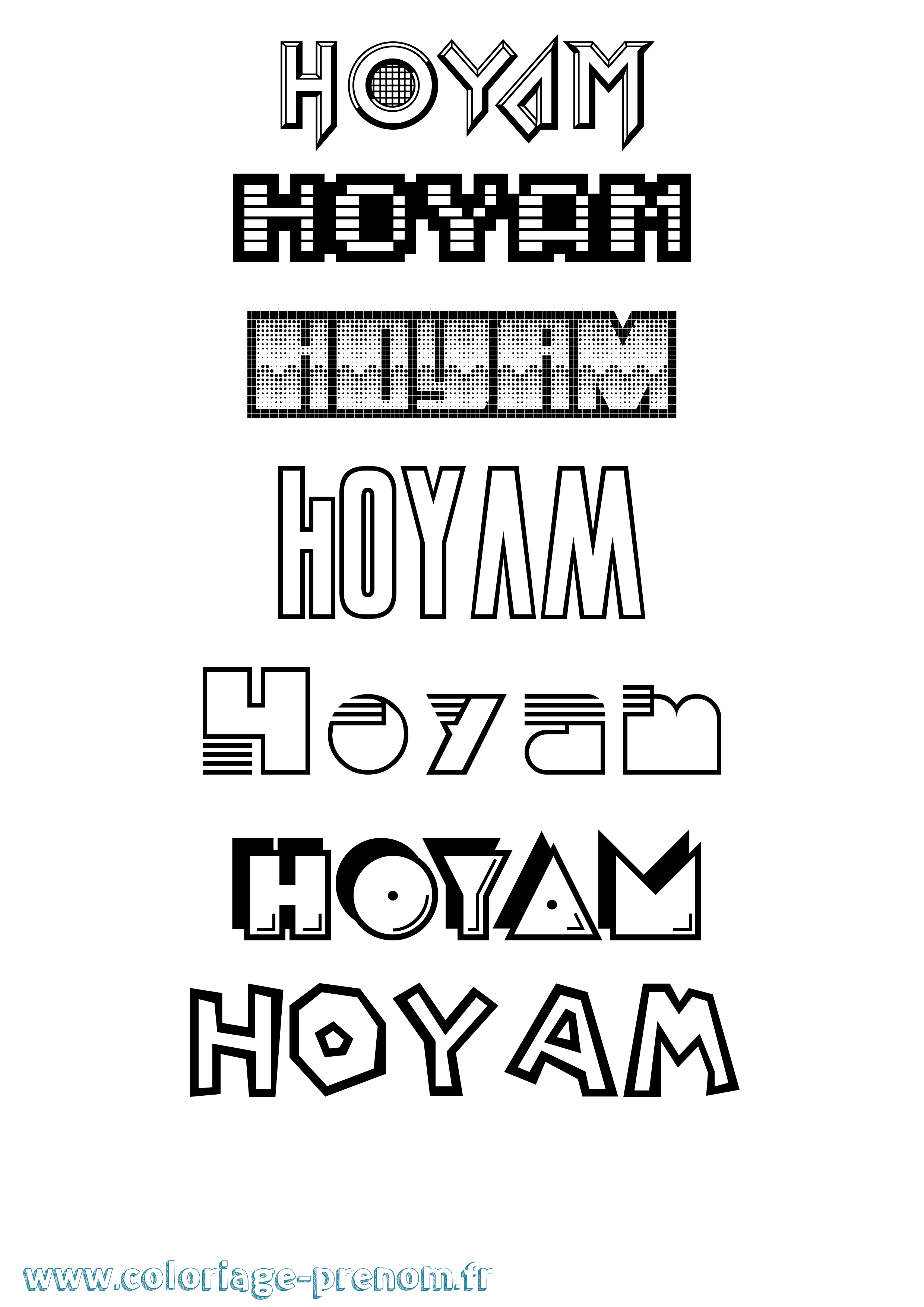 Coloriage Hoyam Jeux Vidéos Coloriage prénom Hoyam Jeux Vidéos