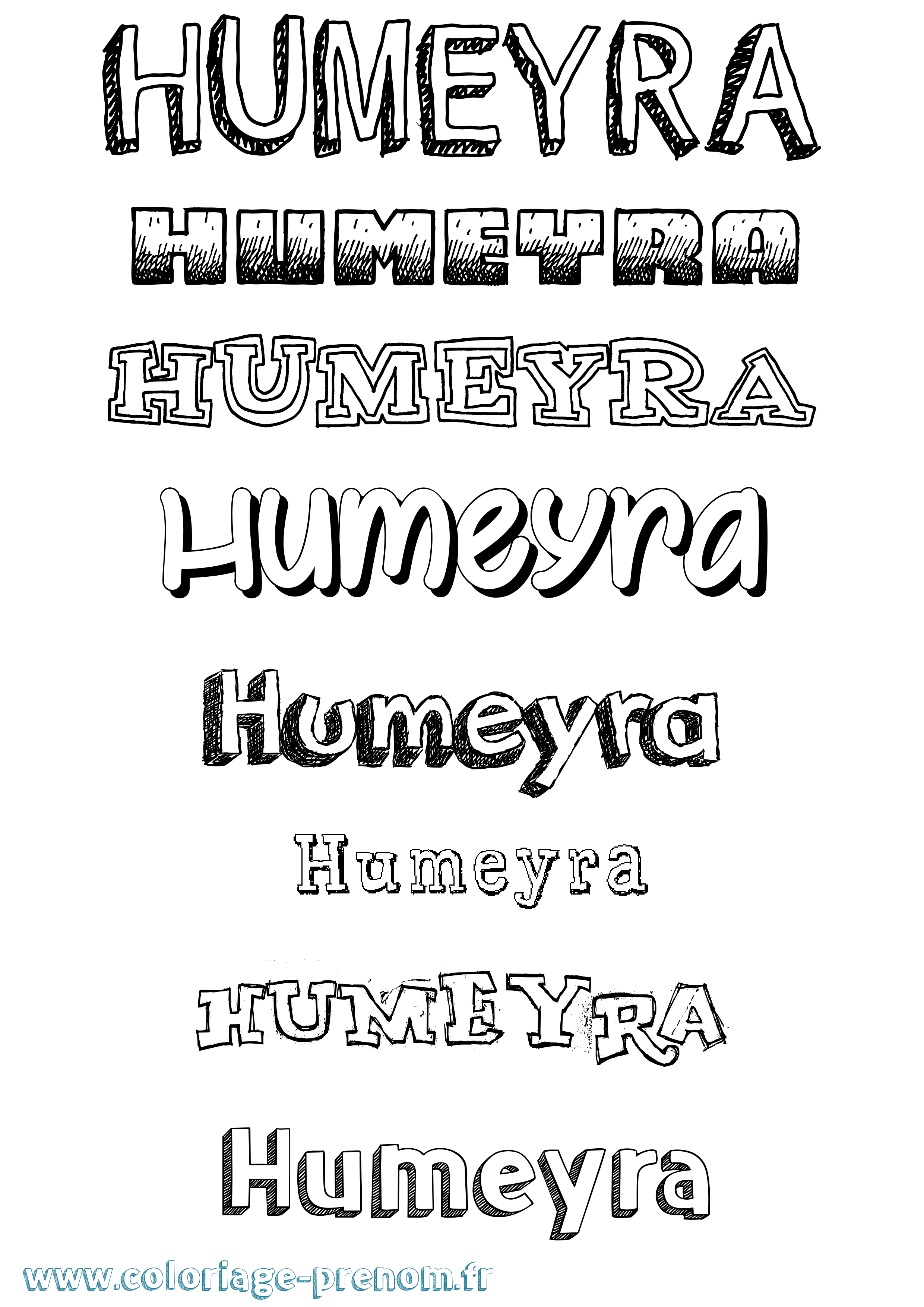 Coloriage Humeyra Dessiné Coloriage prénom Humeyra Dessiné