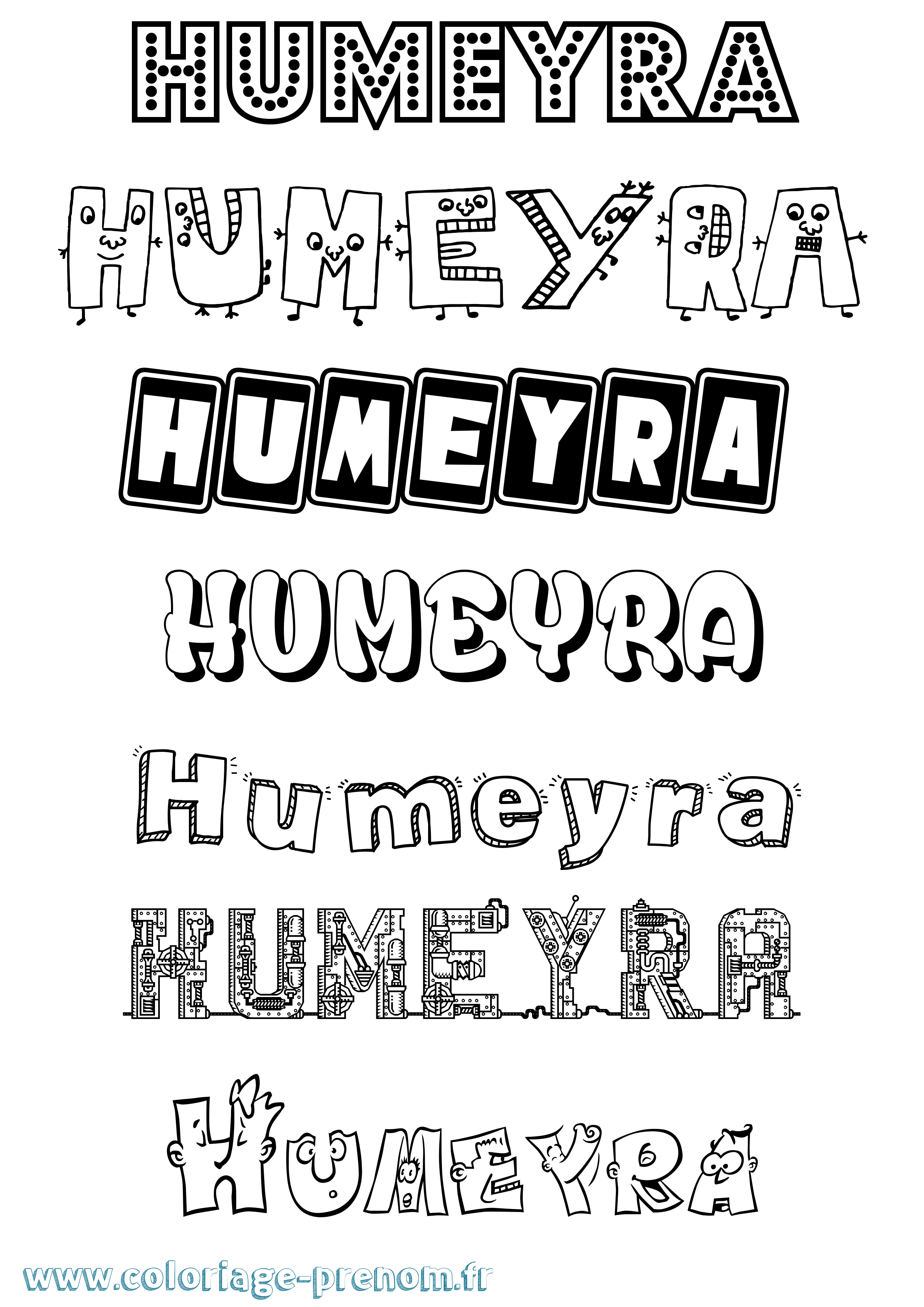 Coloriage Humeyra Fun Coloriage prénom Humeyra Fun
