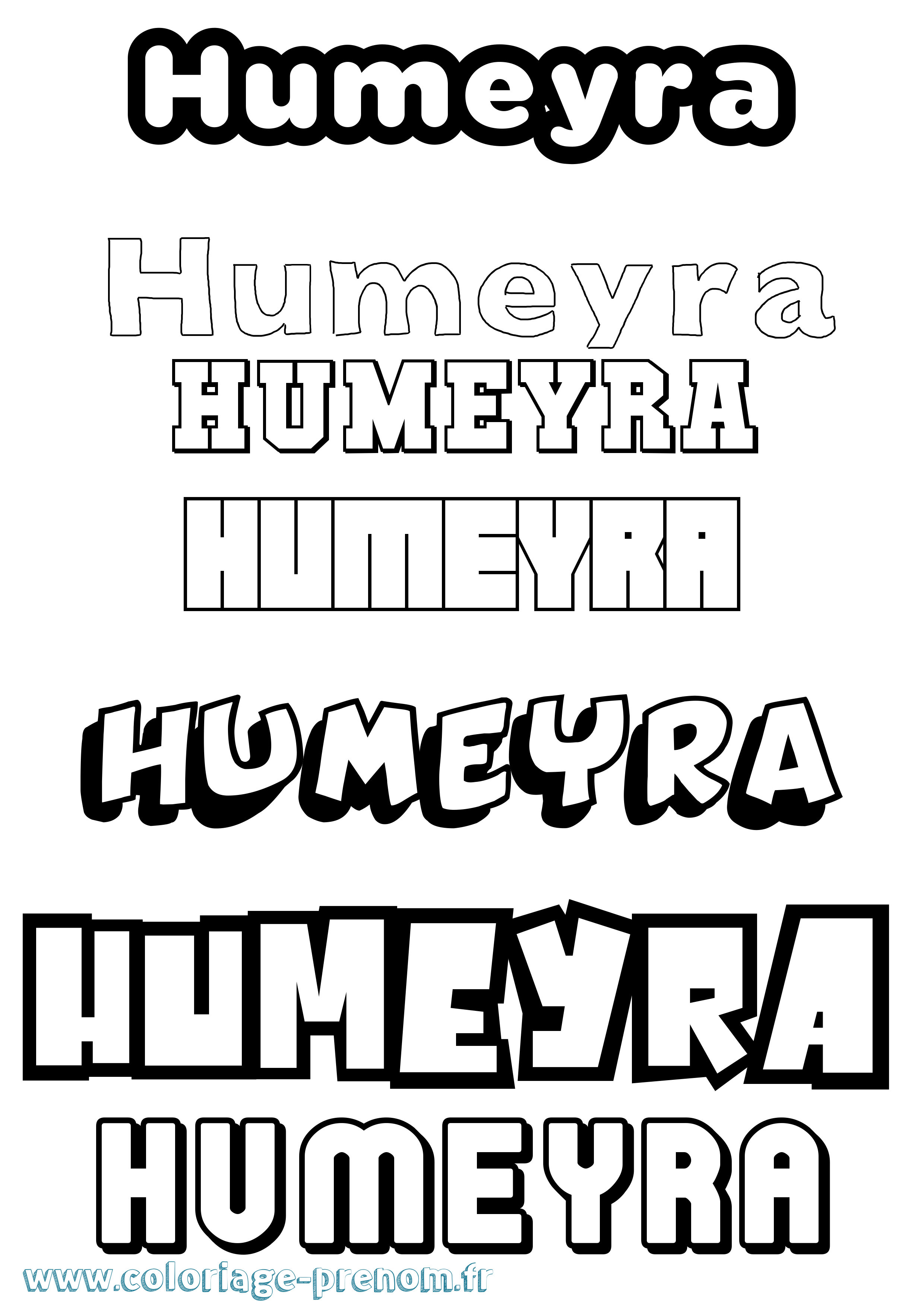 Coloriage Humeyra Simple Coloriage prénom Humeyra Simple
